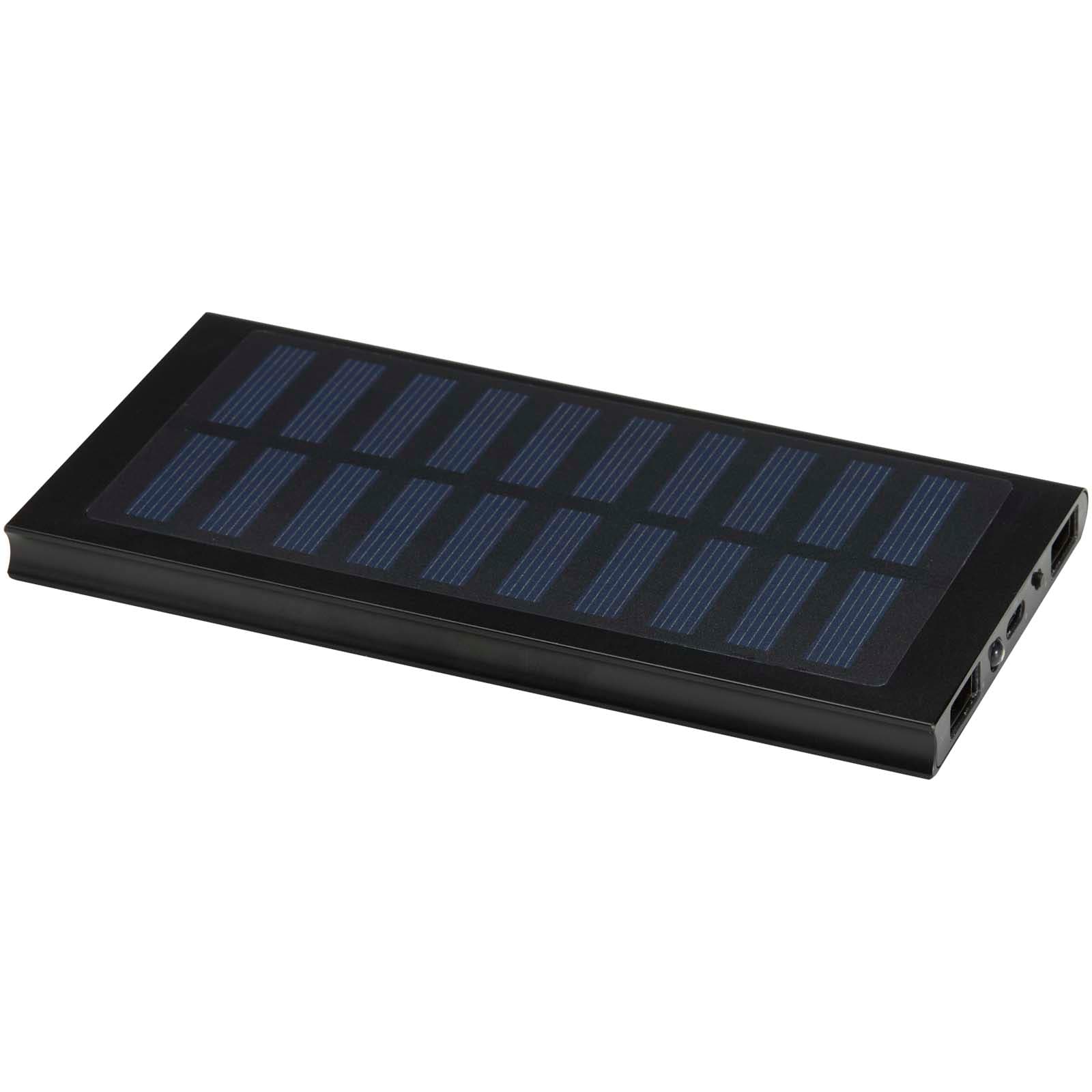 Stellar 8000 mAh solcelledrevet mobillader, Solid svart