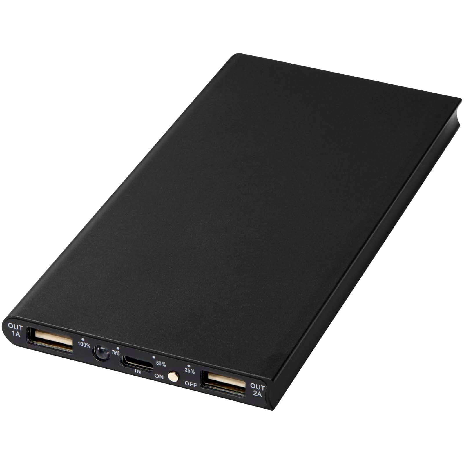 Plate 8000 mAh mobillader, Solid svart