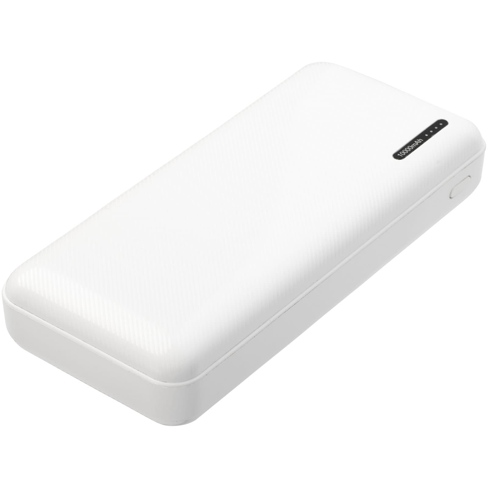 Compress 10 000 mAh høytetthets strømbank, Hvit