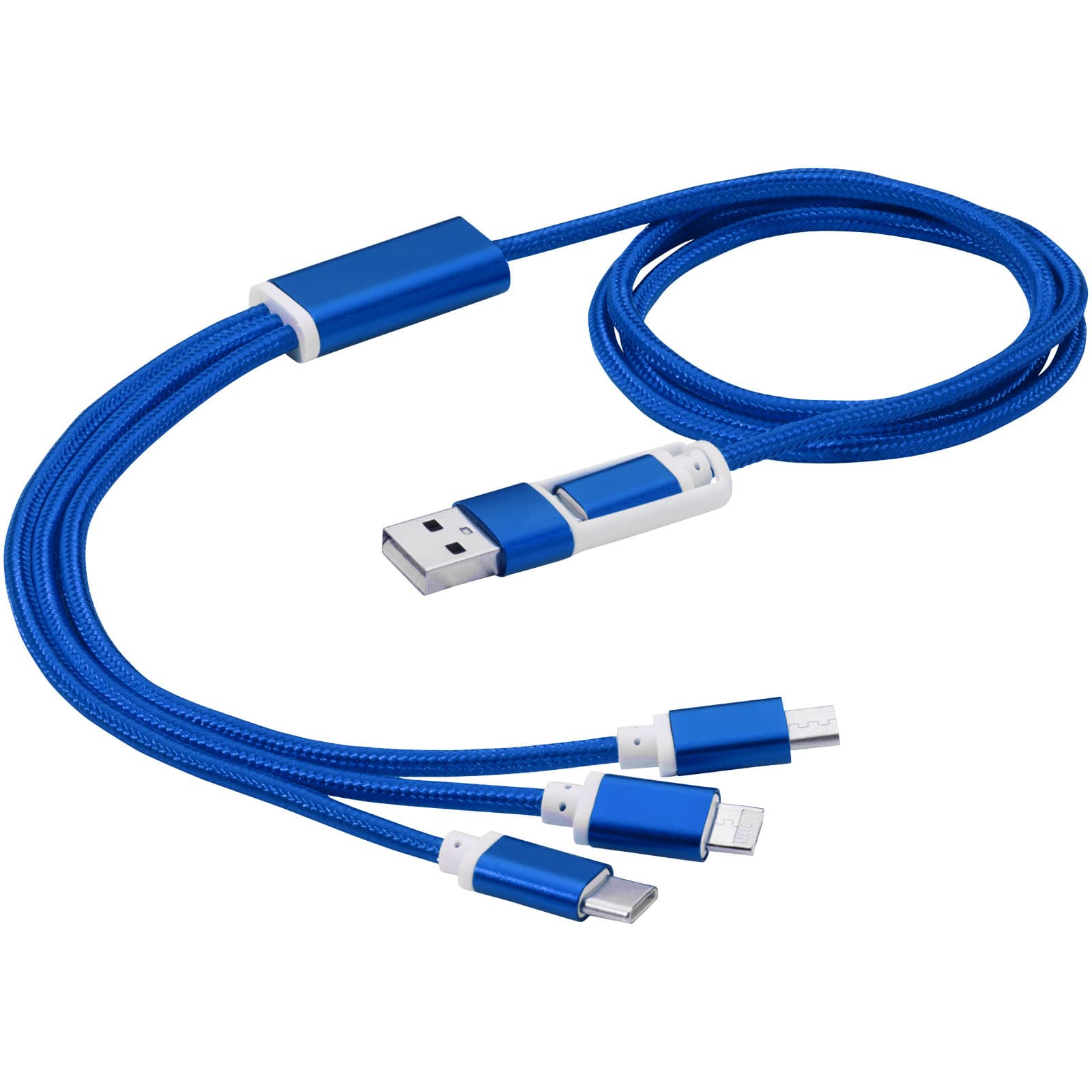 Versatile 5-i-1 ladekabel, Kongeblå