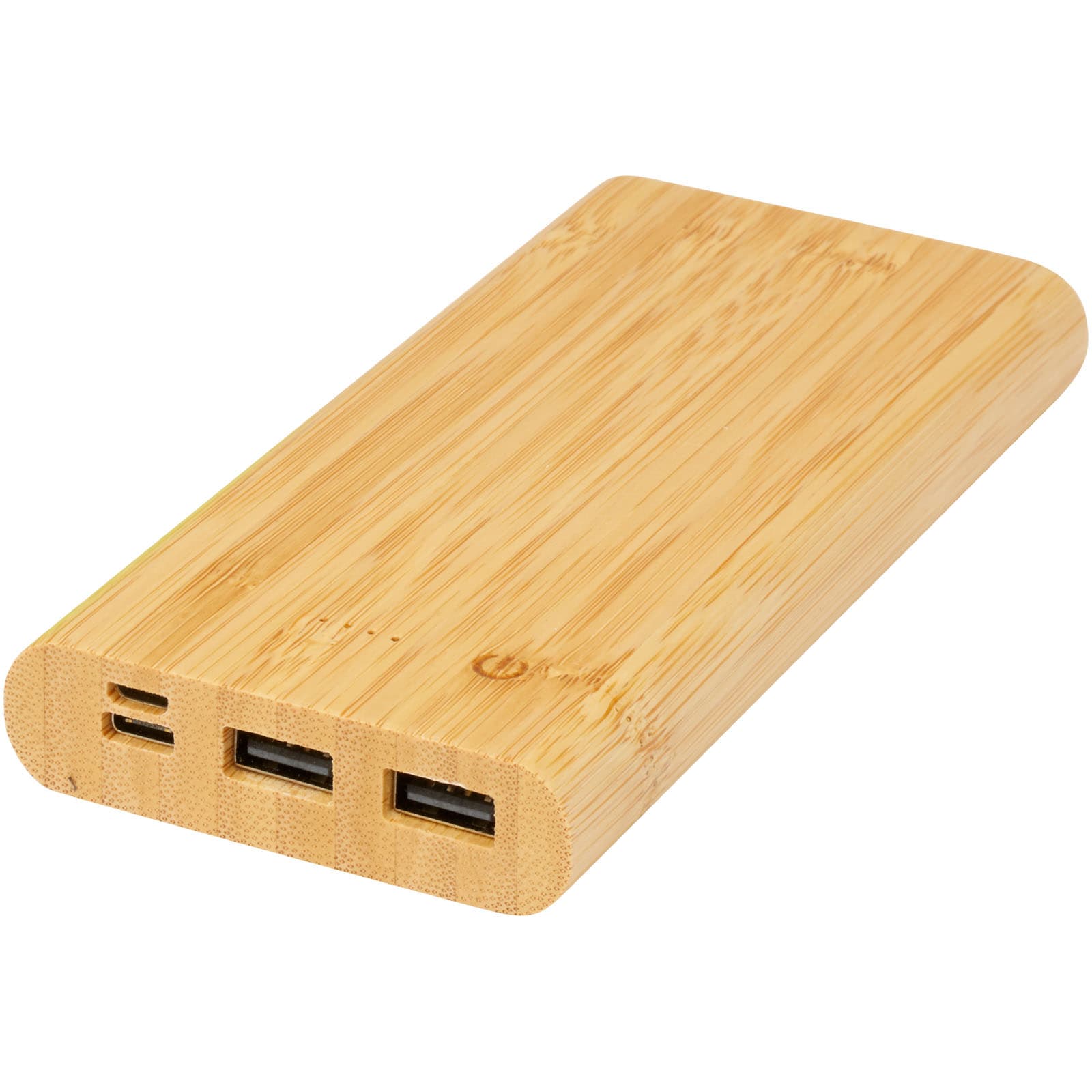 Tulda 10,000 mAh strømbank i bambus, Naturhvit