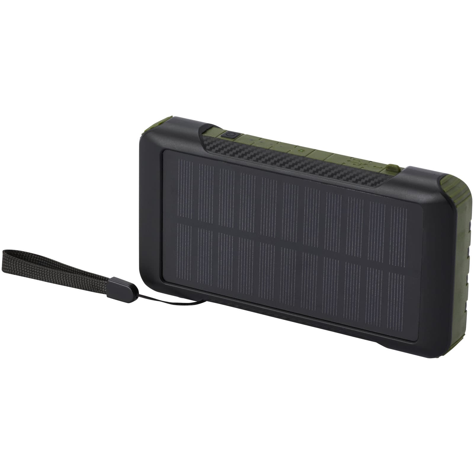 Soldy 10 000 mAh solcelledynamo mobillader av RCS resirkulert plast, Militærgrønn