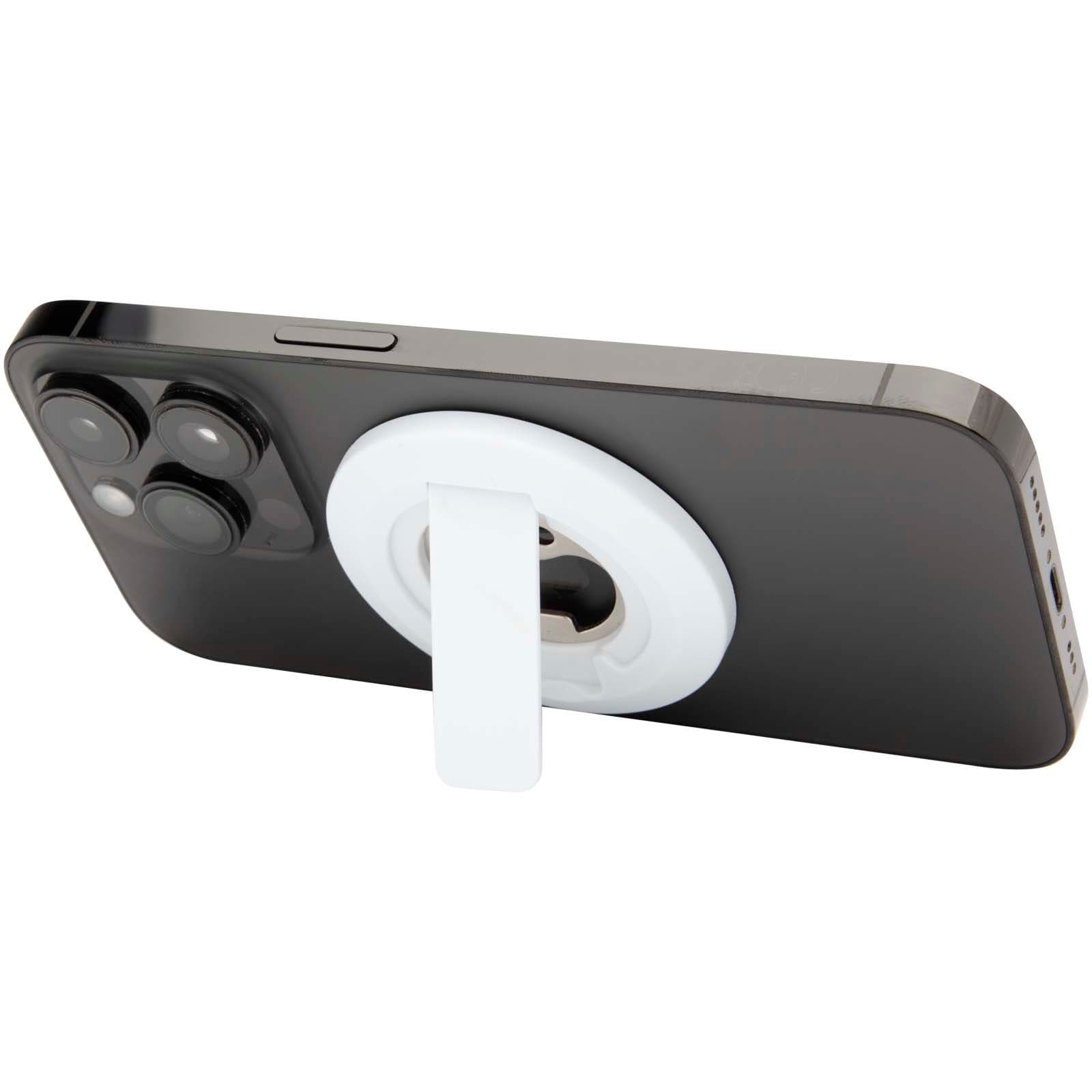 Ain magnetisk telefonholder av resirkulert plast med flaskeåpner, Hvit