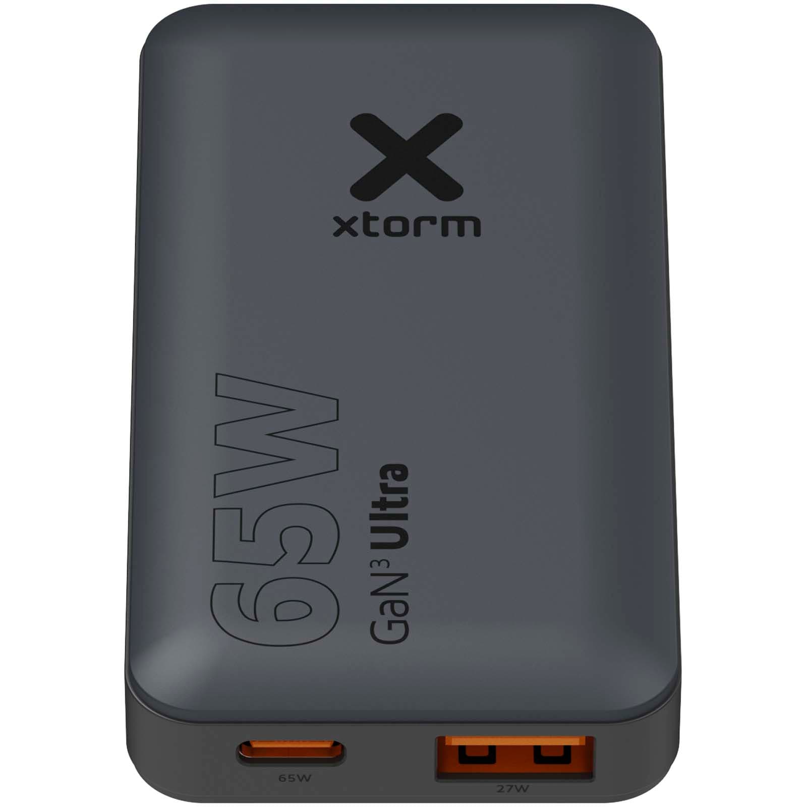 Xtorm 65 W hurtigreiselader med kabel og reiseetui, Solid svart