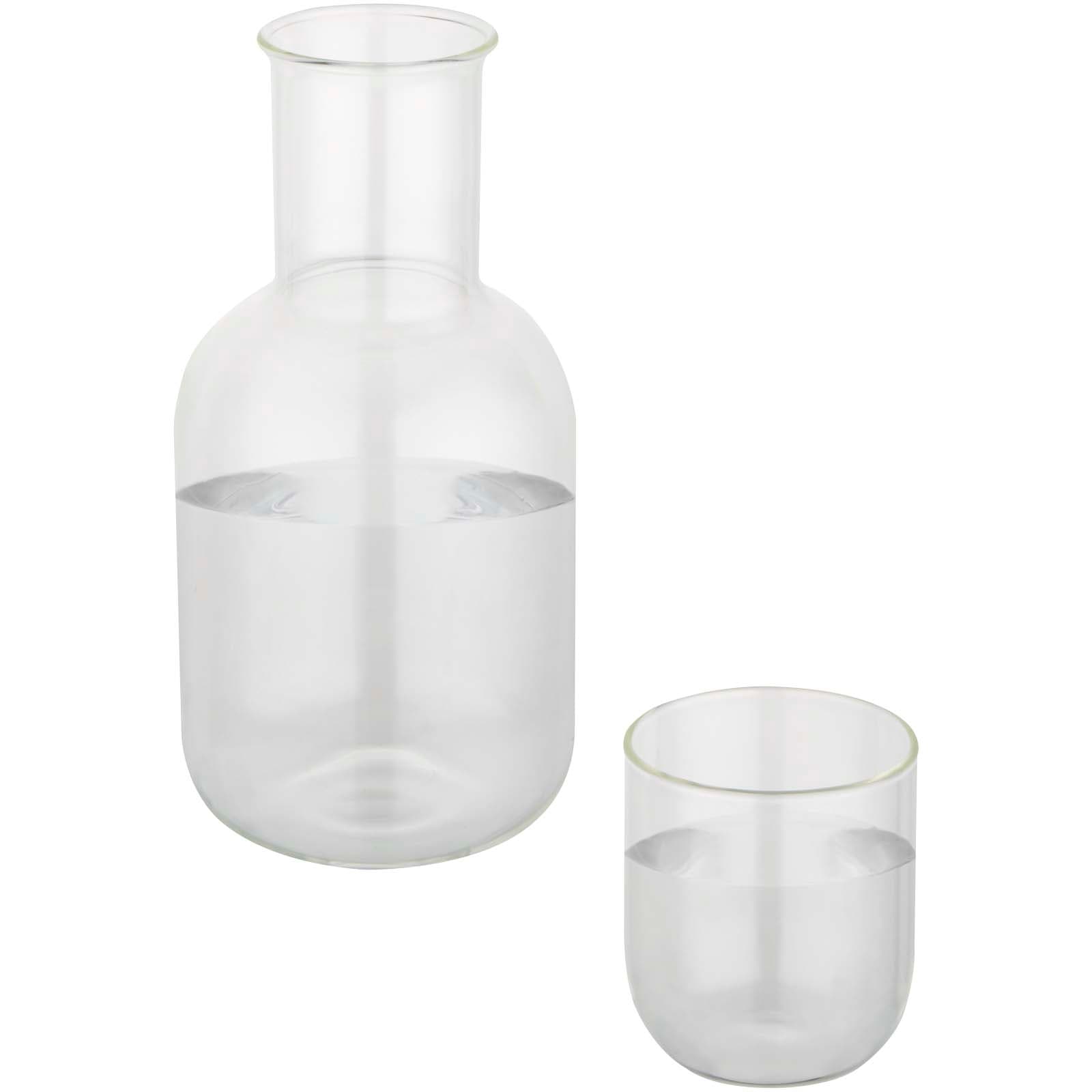 Amelie sett med glasskaraffel og kopp, matt overflate, Transparent