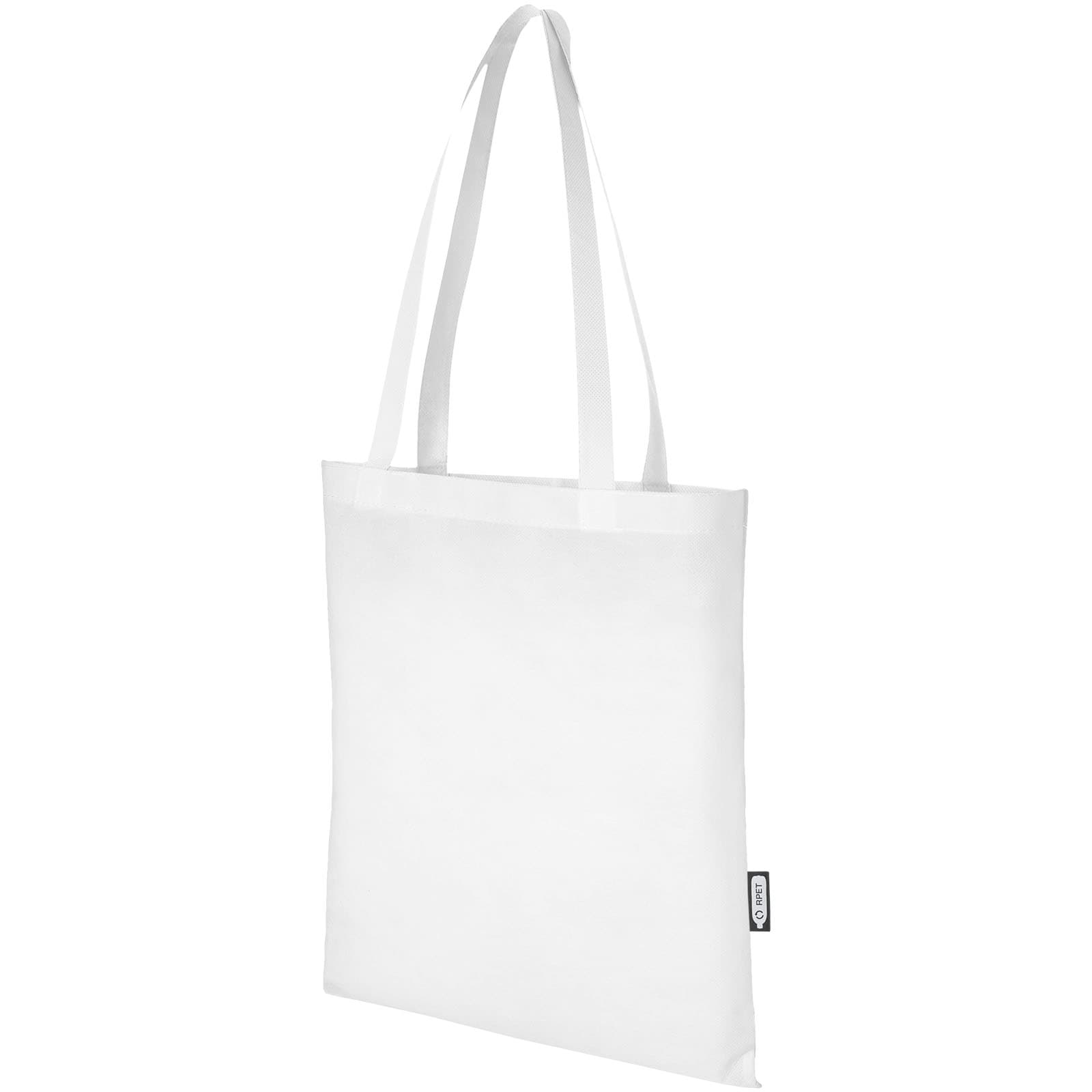 Zeus GRS resirkulert non-woven handlenett, 6L, Hvit