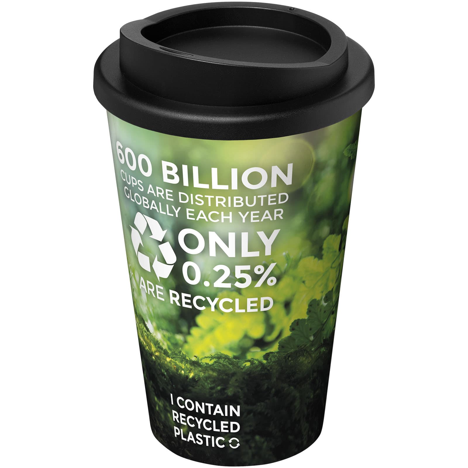 Brite-Americano® 350 ml isolert kopp, Solid svart