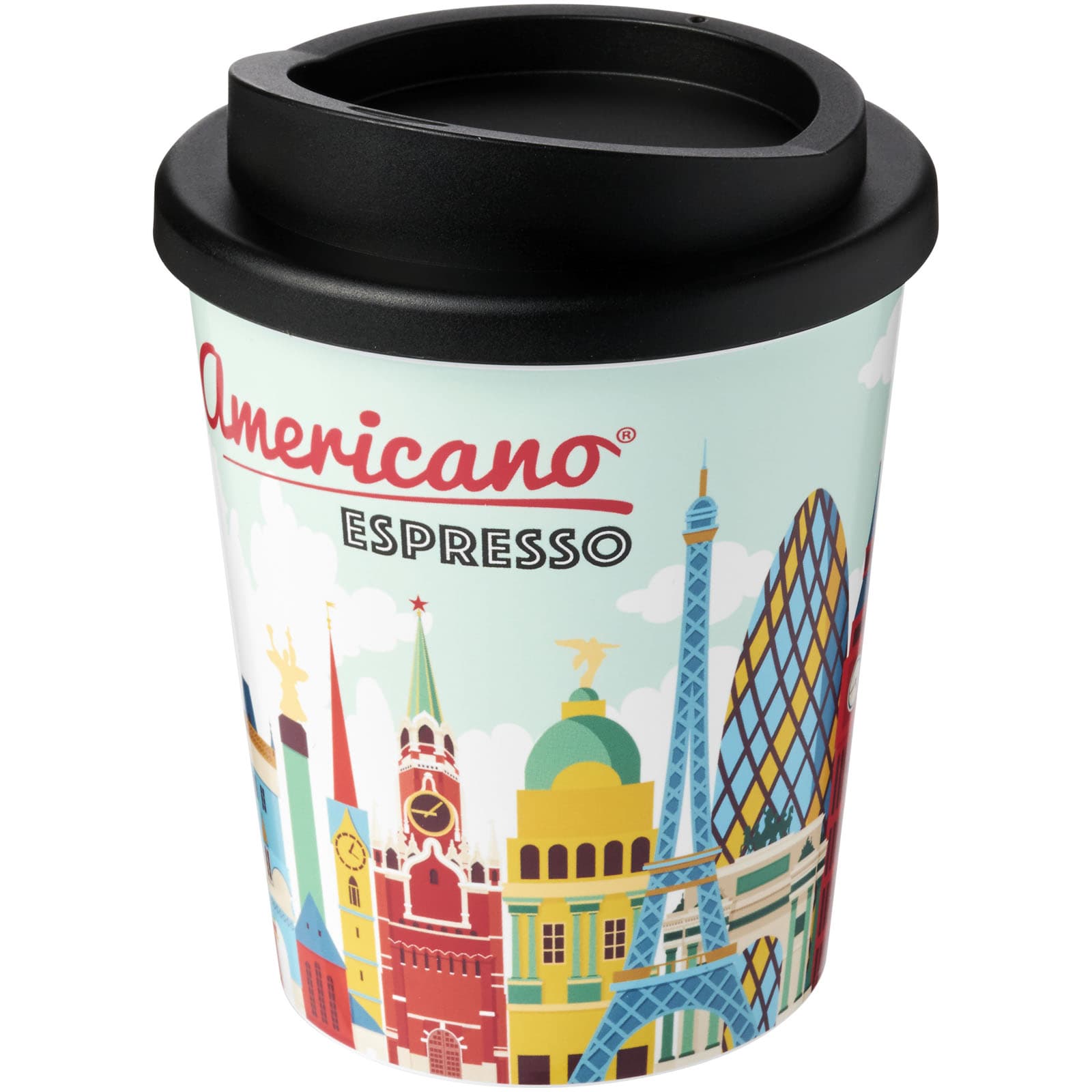 Brite-Americano® Espresso 250 ml isolert kopp, Solid svart