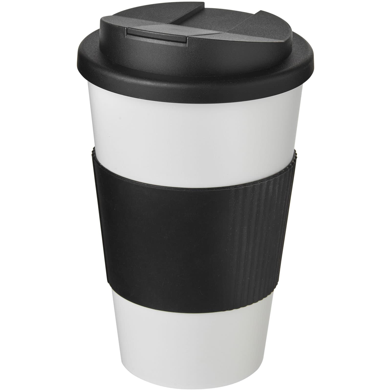 Americano® 350 ml isolert kopp med grep og sølesikkert lokk, Hvit
