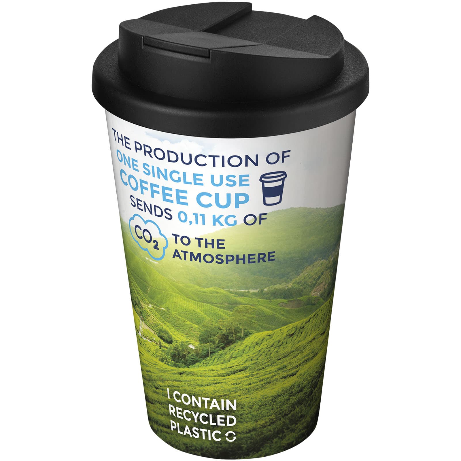 Brite-Americano® 350 ml isolert kopp med sølesikkert lokk, Hvit