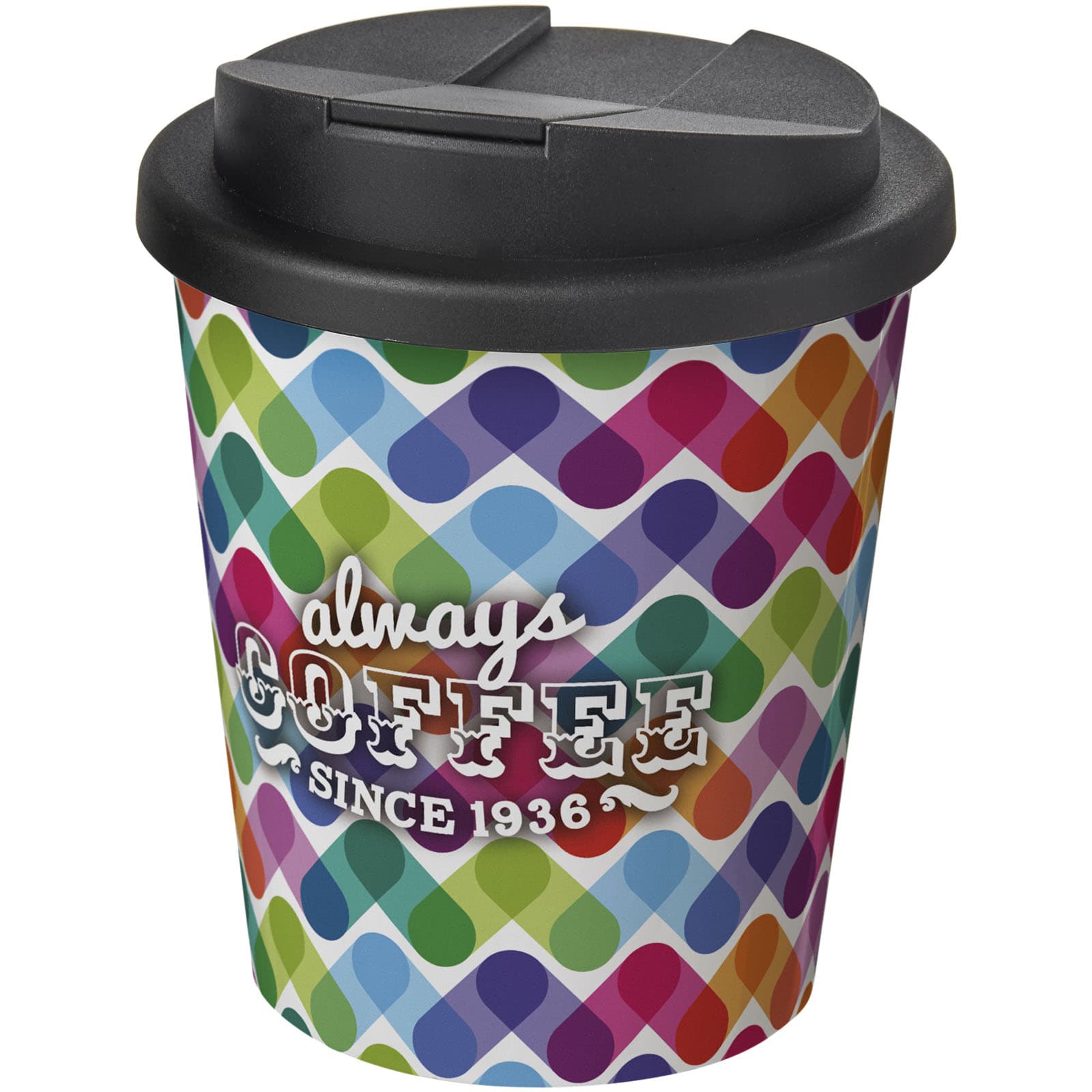 Brite-Americano® Espresso 250 ml isolert kopp med sølesikkert lokk, Hvit
