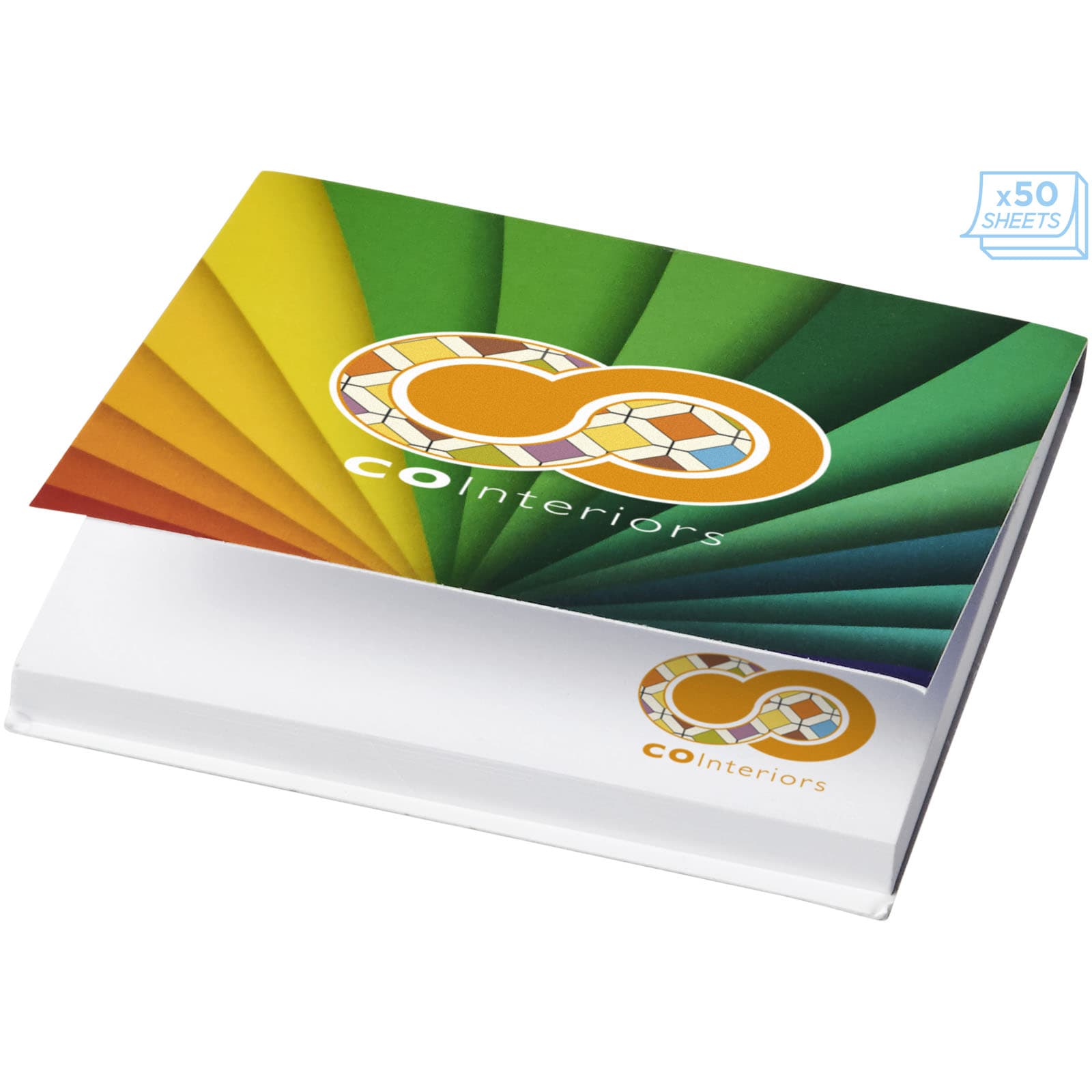 Sticky-Mate® klistrelapper 75 x 75mm med mykt omslag, Hvit
