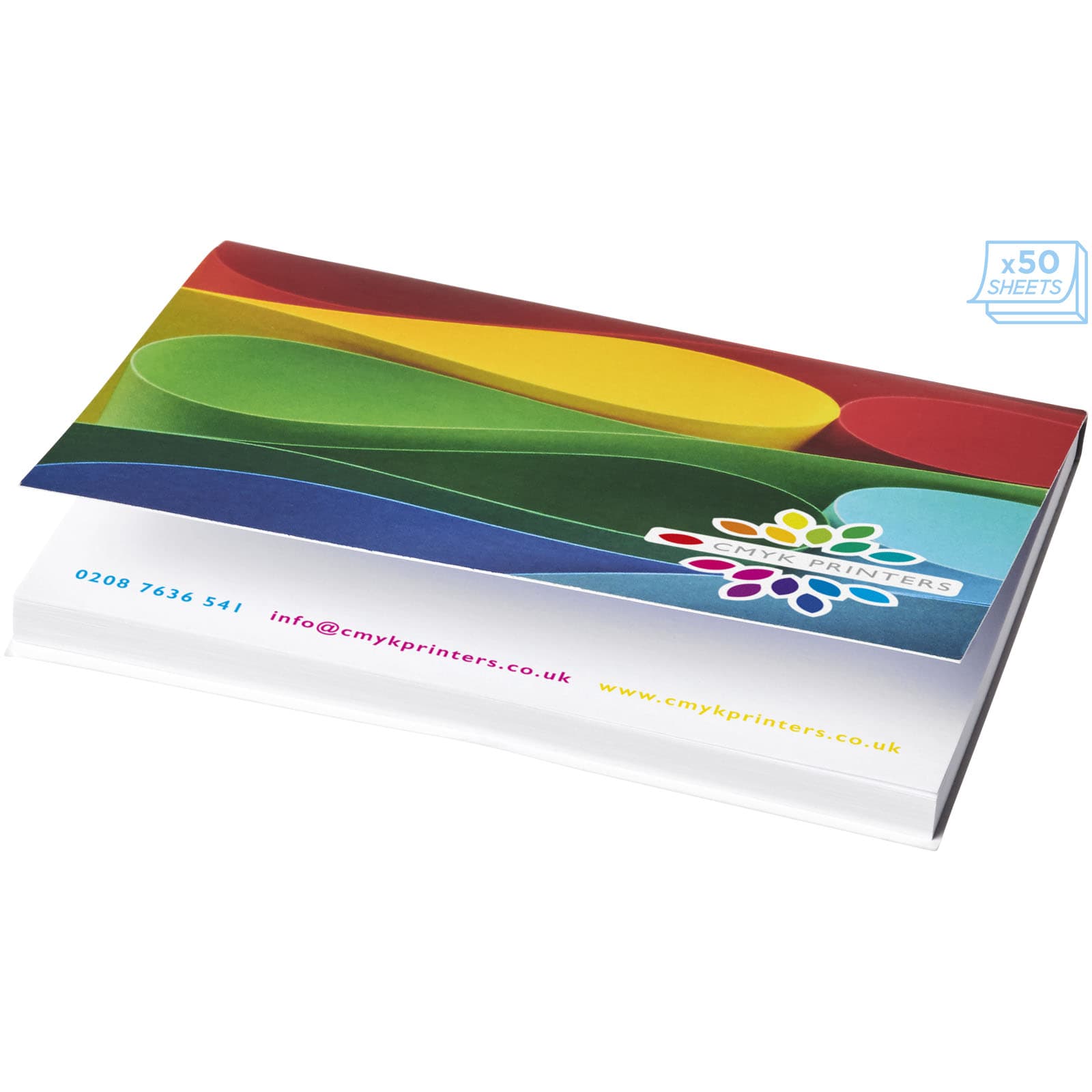 Sticky-Mate® A7 klistrelapper 100 x 75mm med mykt omslag, Hvit