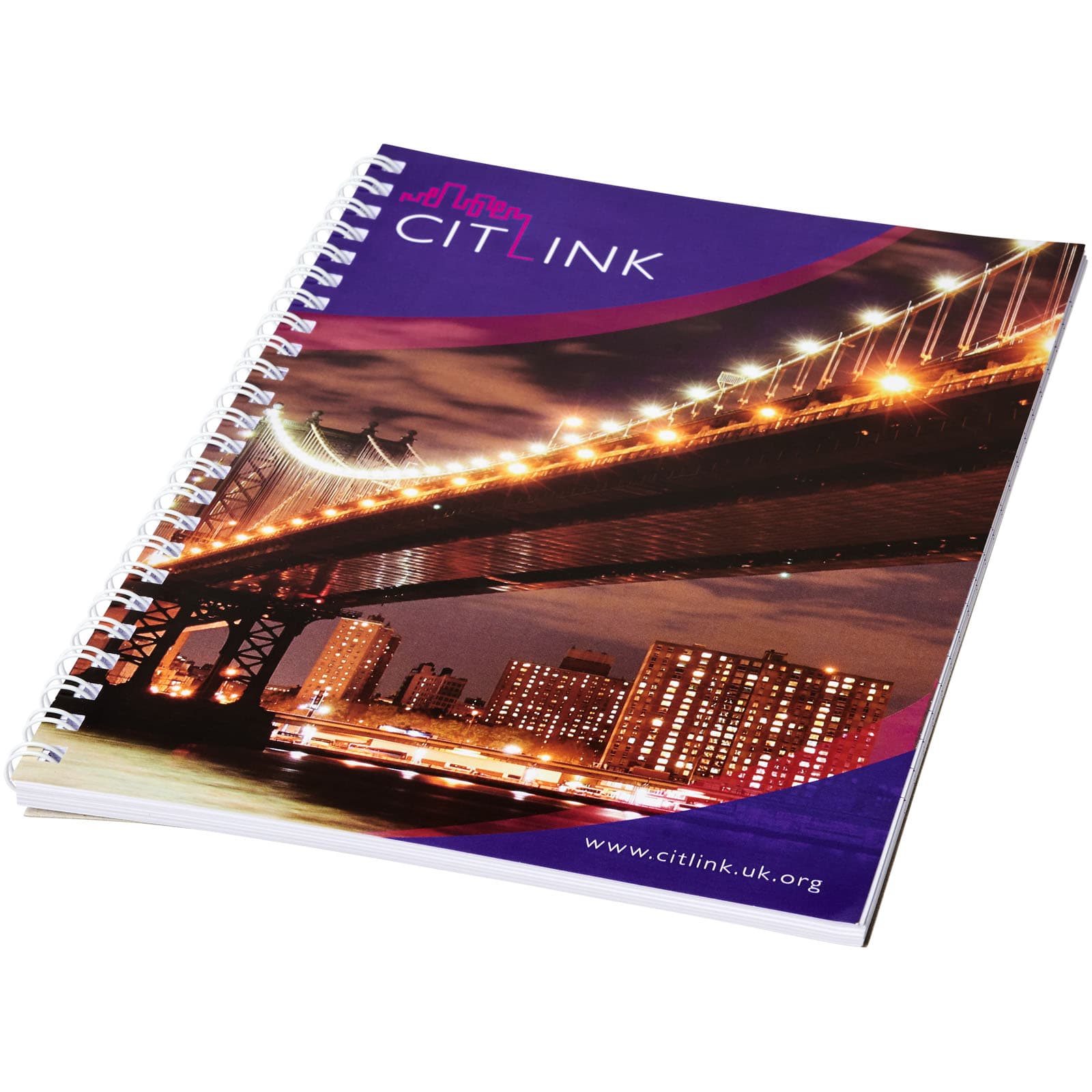 Desk-Mate® A4 notatbok med spiral, Hvit