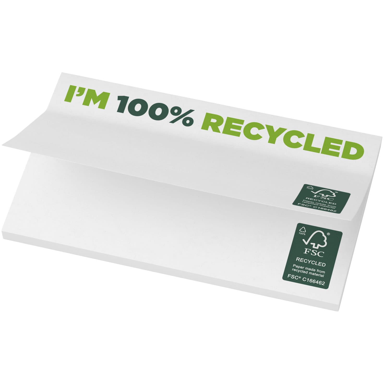 Sticky-Mate® resirkulerte klistrelapper 127 x 75 mm, Hvit