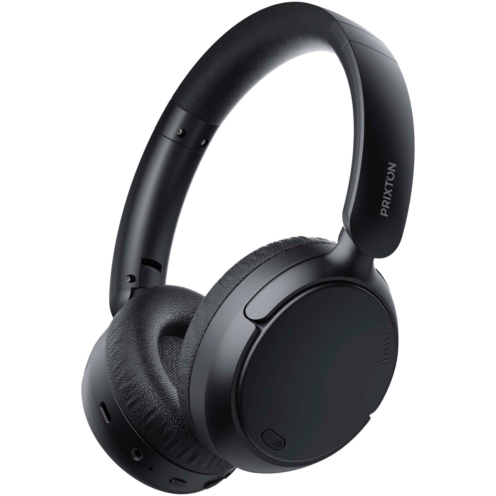 Prixton Live Pro trådløst ANC Bluetooth® 5.0 hodetelefoner, Solid svart