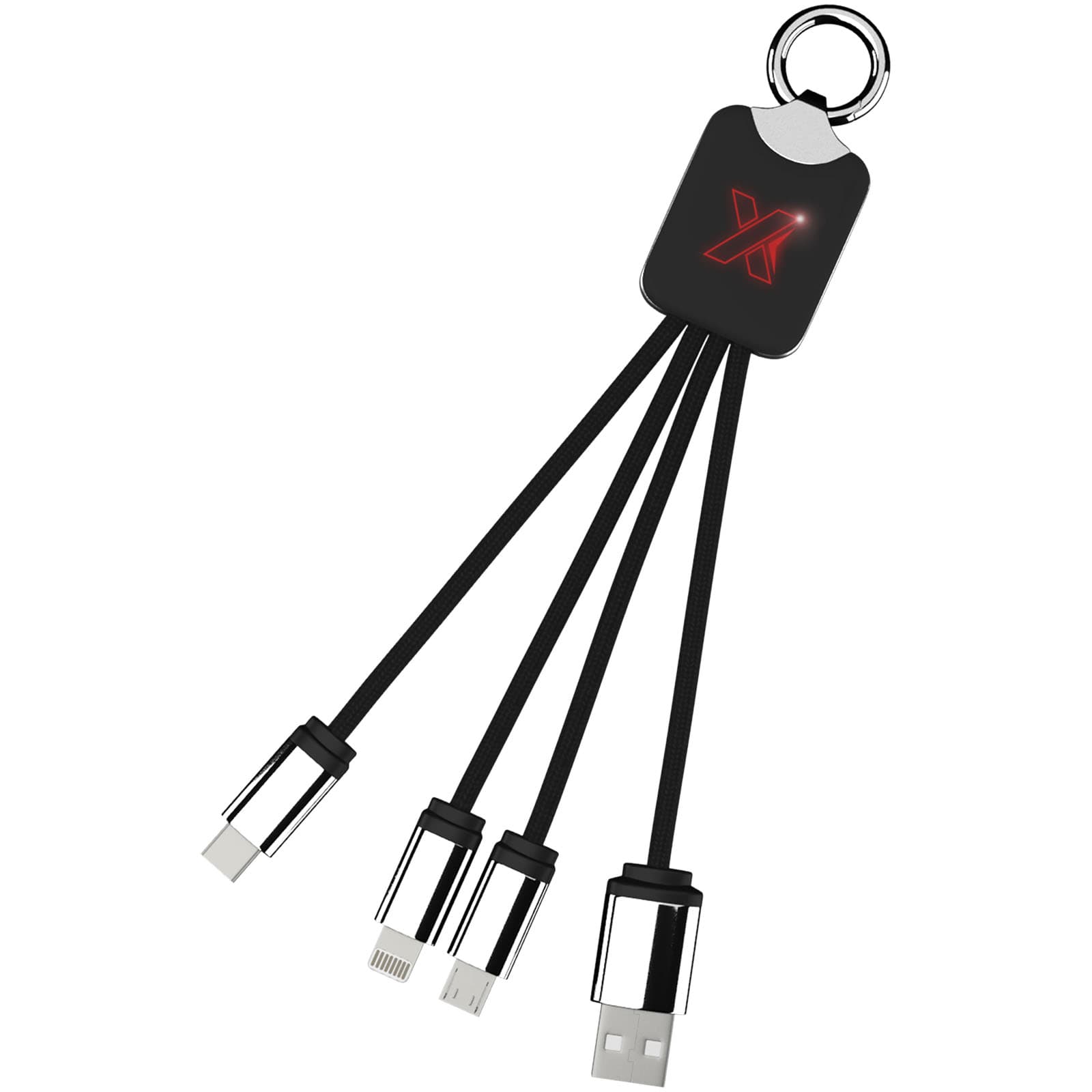 SCX.design C15 quatro lysende kabel, Rød