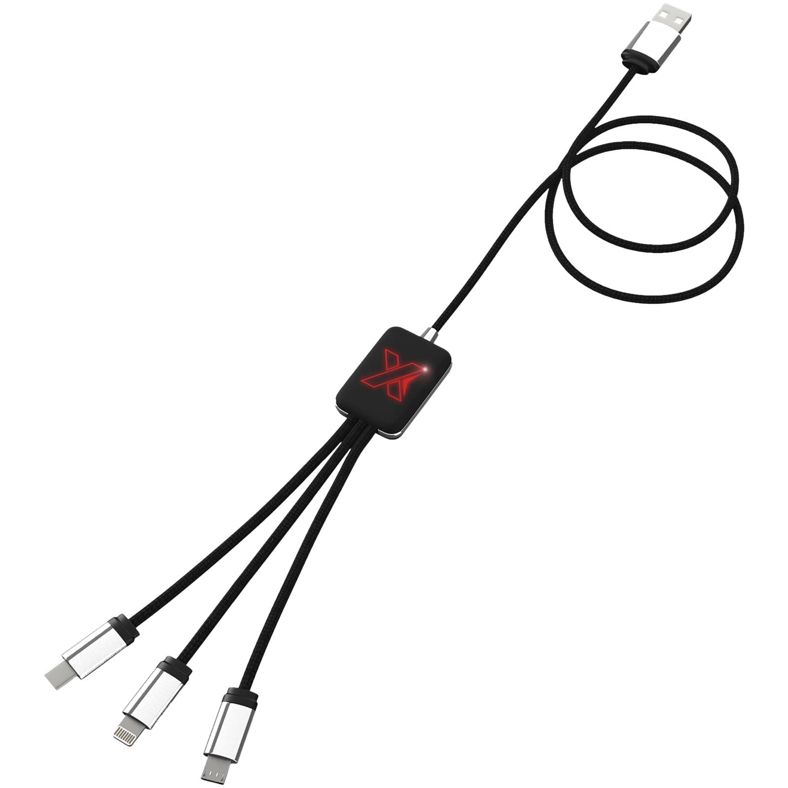 SCX.design C17 lysende kabel som er enkel å bruke, Rød