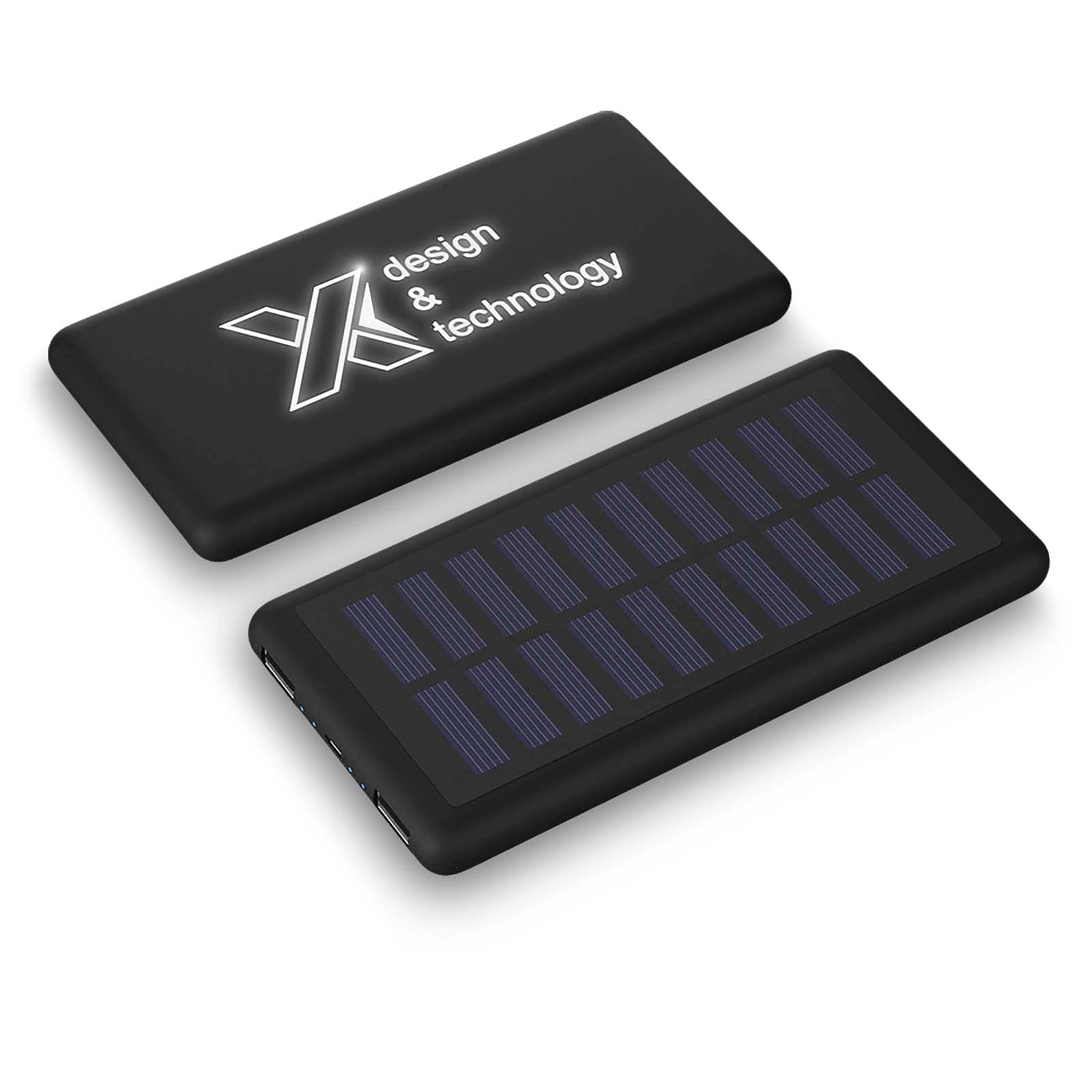 SCX.design P30 lysende solcelle 8000mAh mobillader, Solid svart
