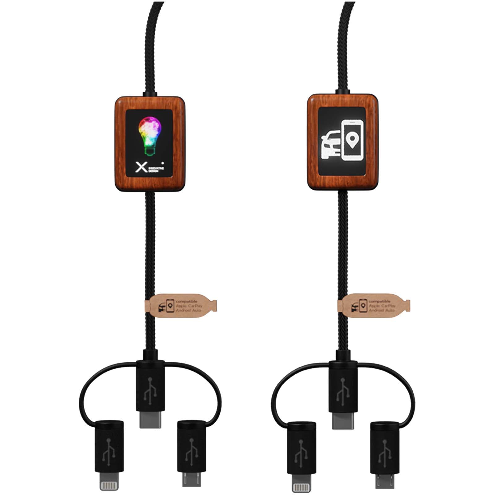 SCX.design C46 5-i-1 CarPlay-kabel, Solid svart