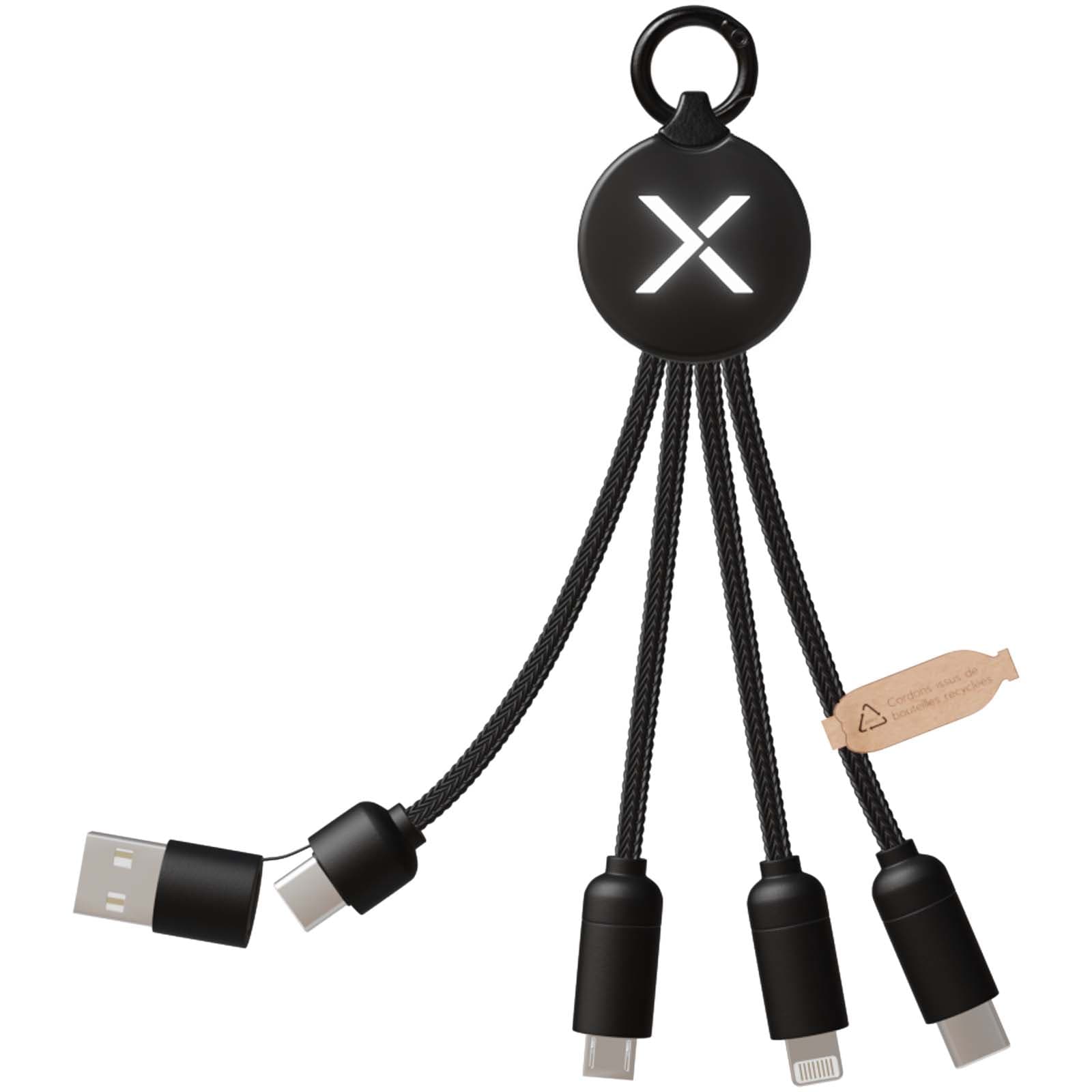 SCX.design C14 20 W 5-i-1-ladekabel, Solid svart