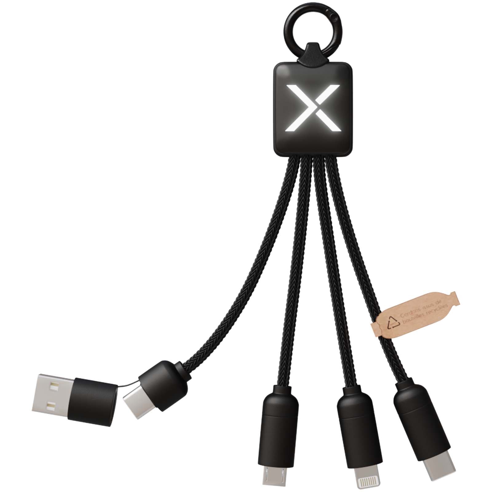SCX.design C13 20W 5-i-1-ladekabel, Solid svart