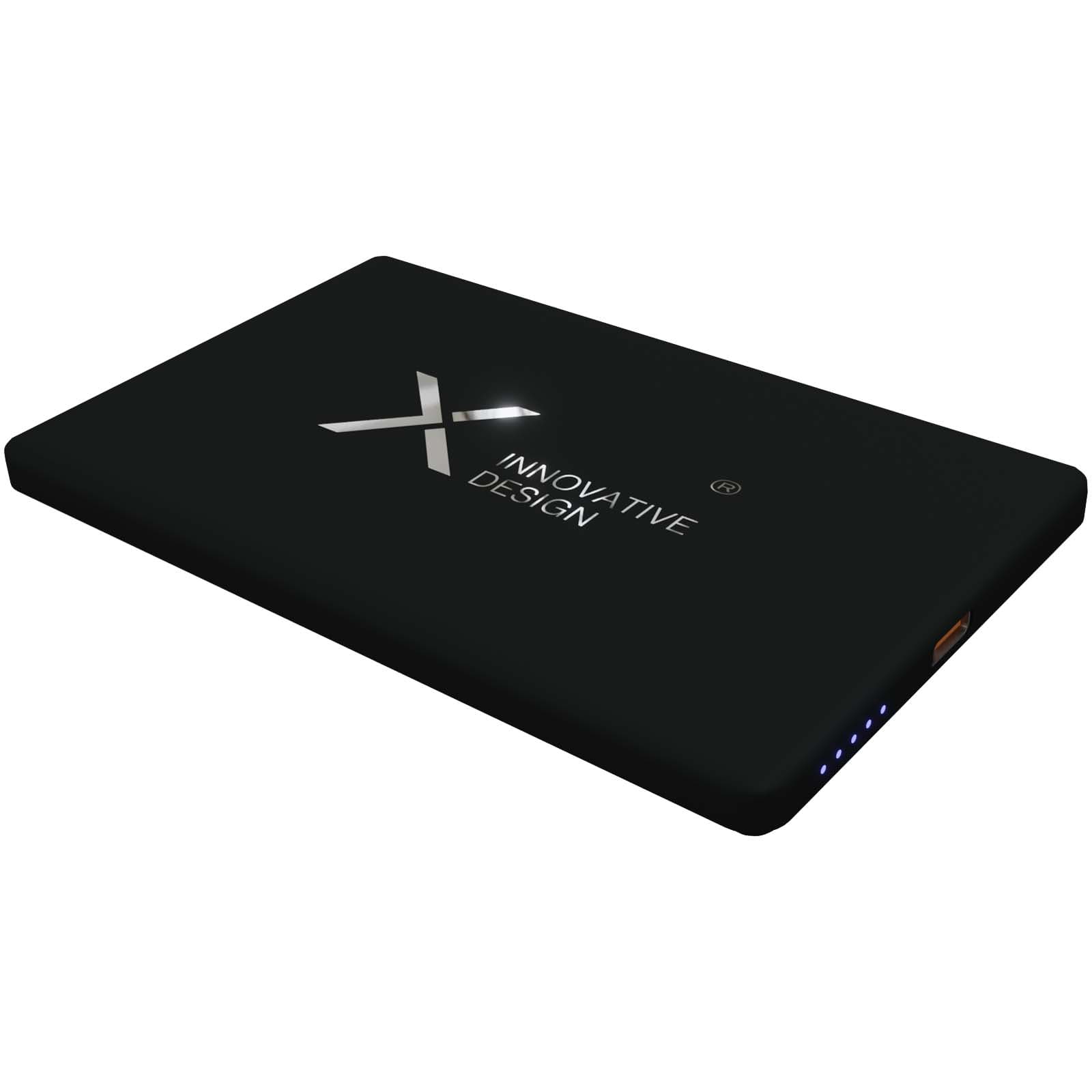 SCX.design P22 5000 mAh ultraslank magnetisk mobillader, Solid svart
