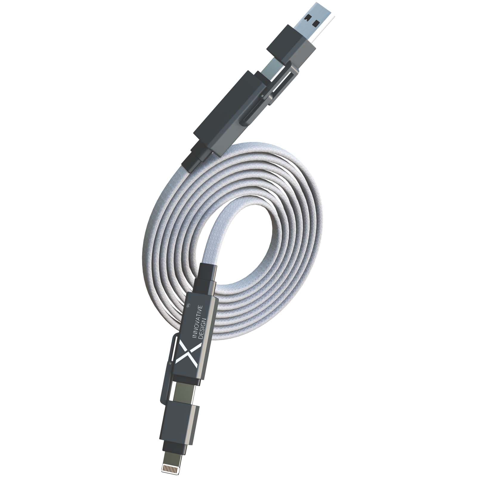 SCX.design C58 60 W magnetisk flat ladekabel, Grå