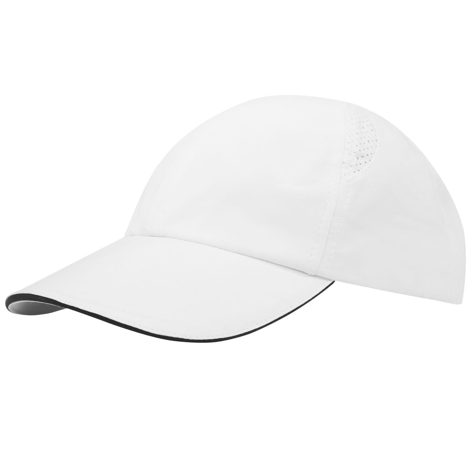 Morion 110 g/m² 6-panels resirkulert GRS-sandwichcap, Hvit