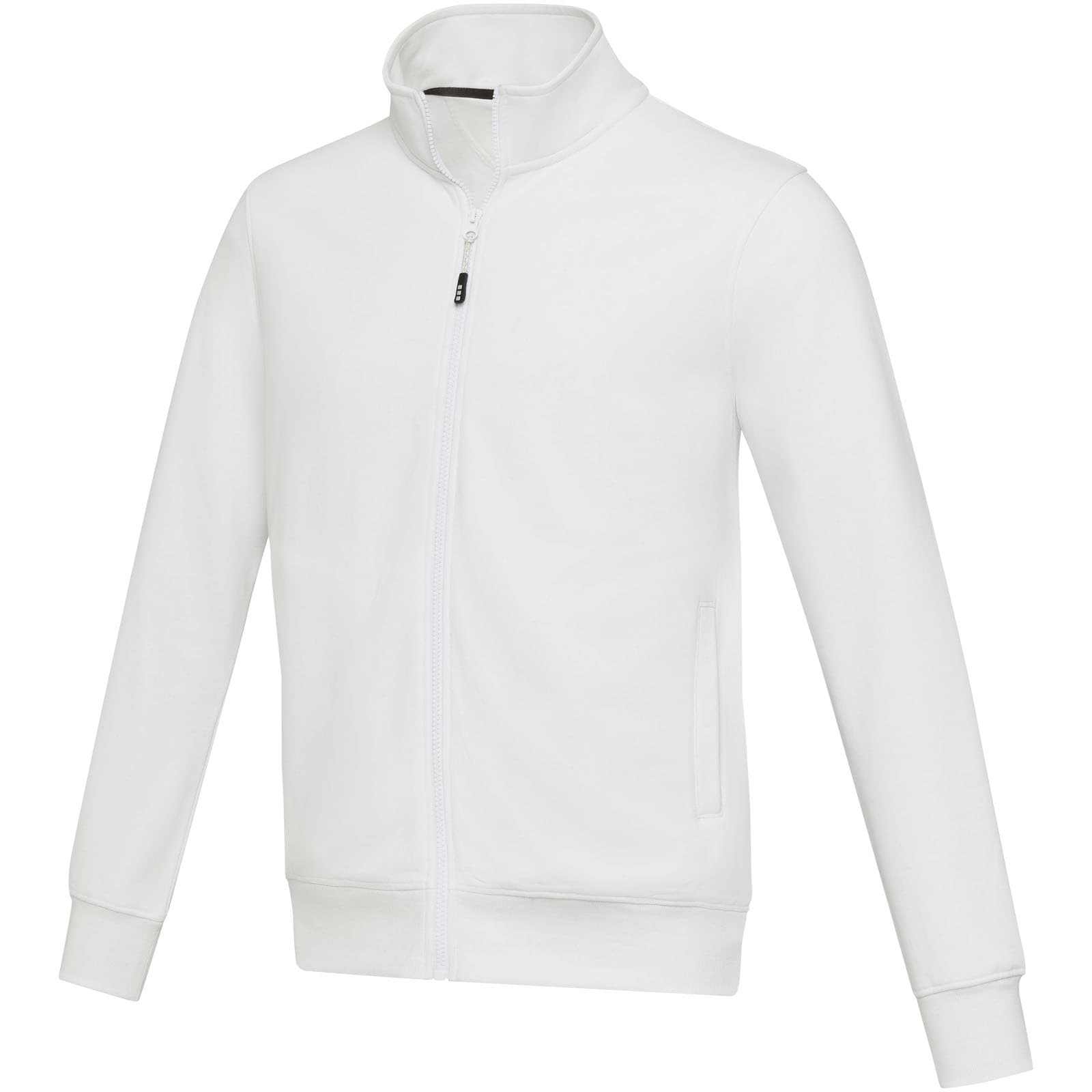 Galena 320 g/m² unisex Aware™ resirkulert genser med hel glidelås, Hvit