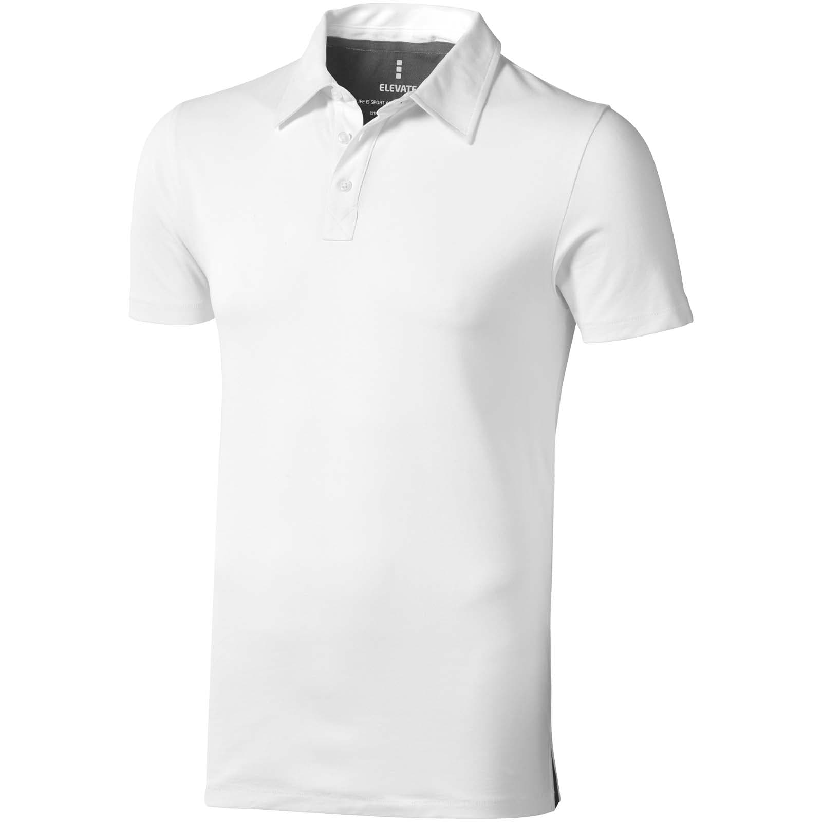 Markham 200 g/m² kortermet polo med stretch herre, Hvit