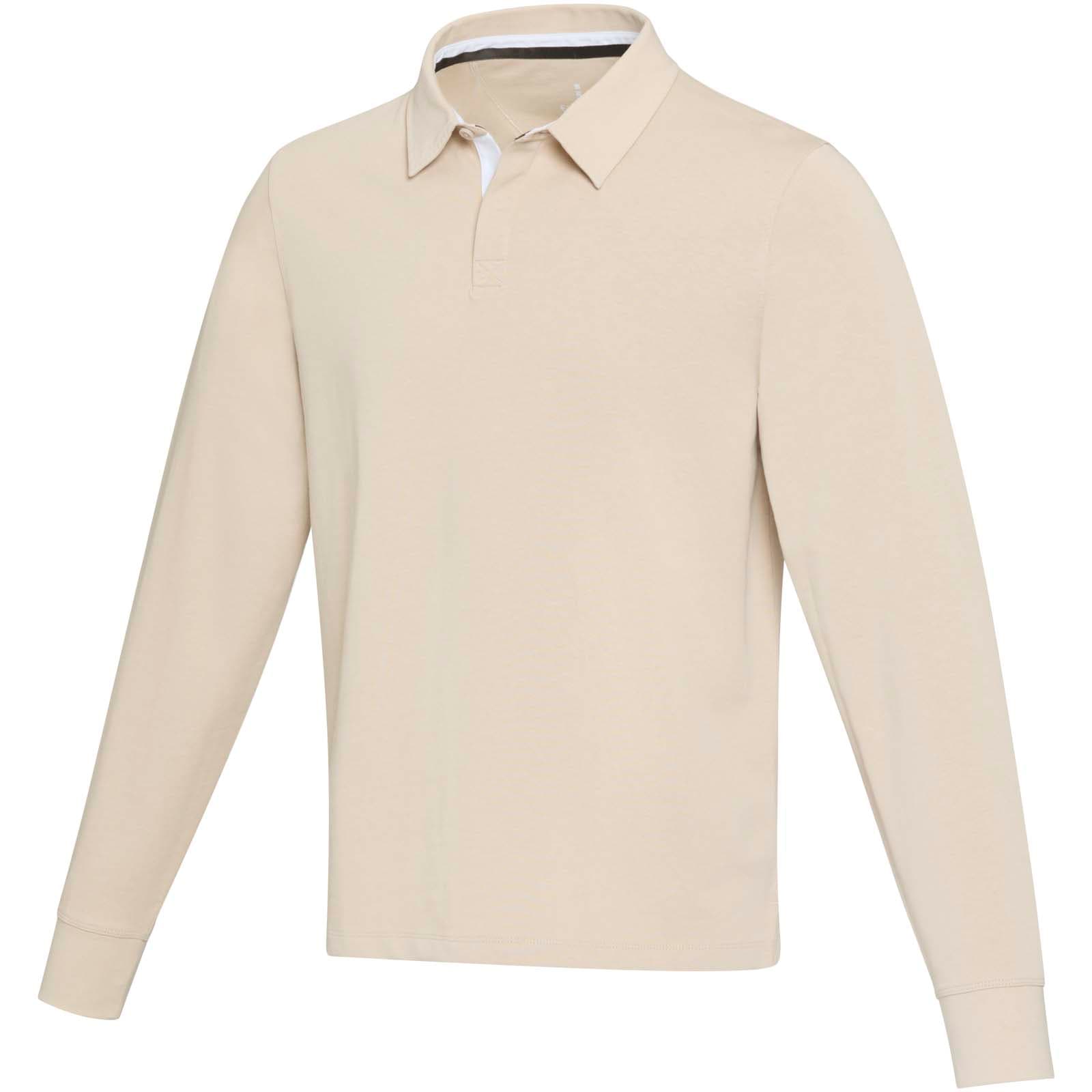 Clyde unisex organic rugby polo sweatshirt, Havregryn