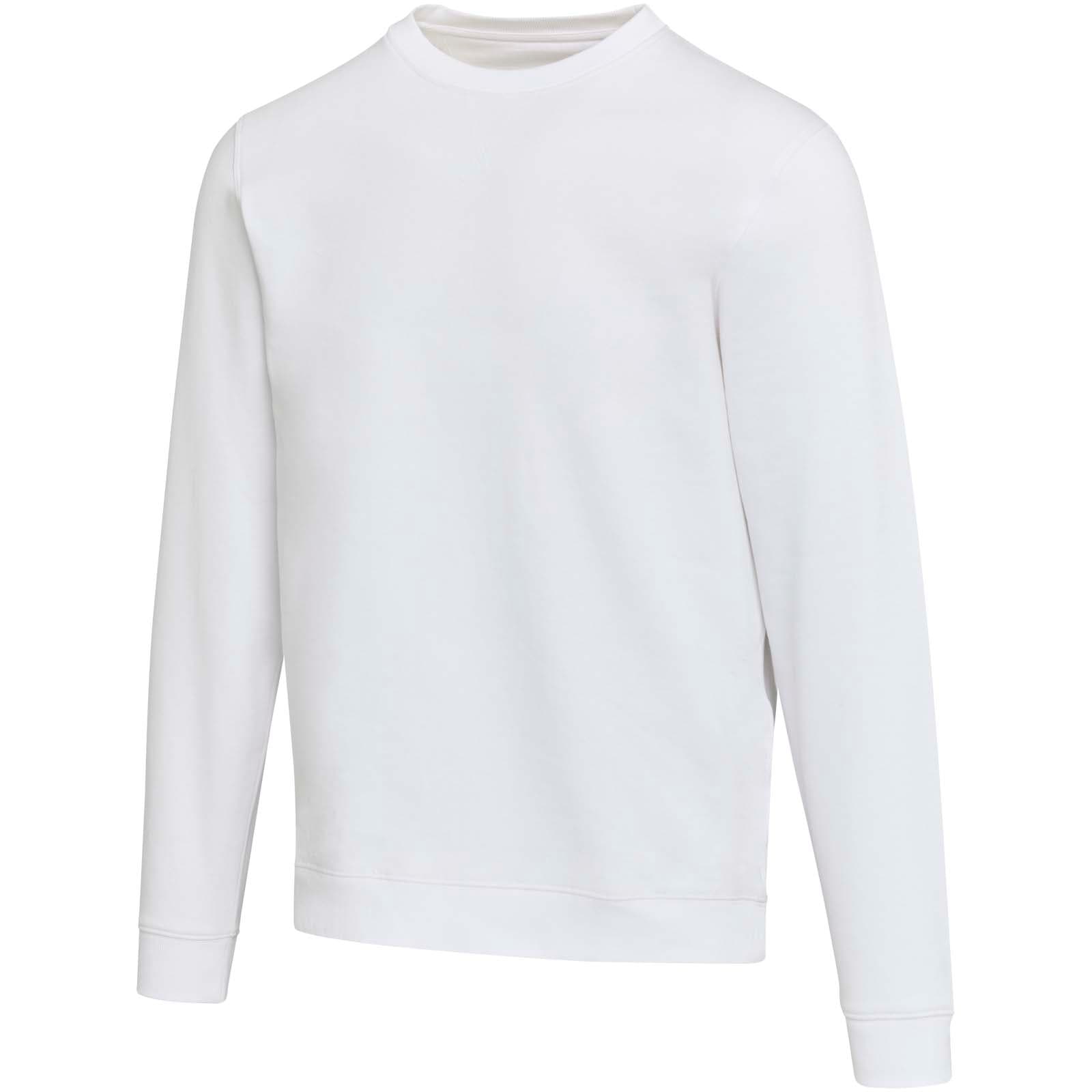 Jasper 280 g/m² OCS organisk resirkulert unisex collegegenser, Hvit