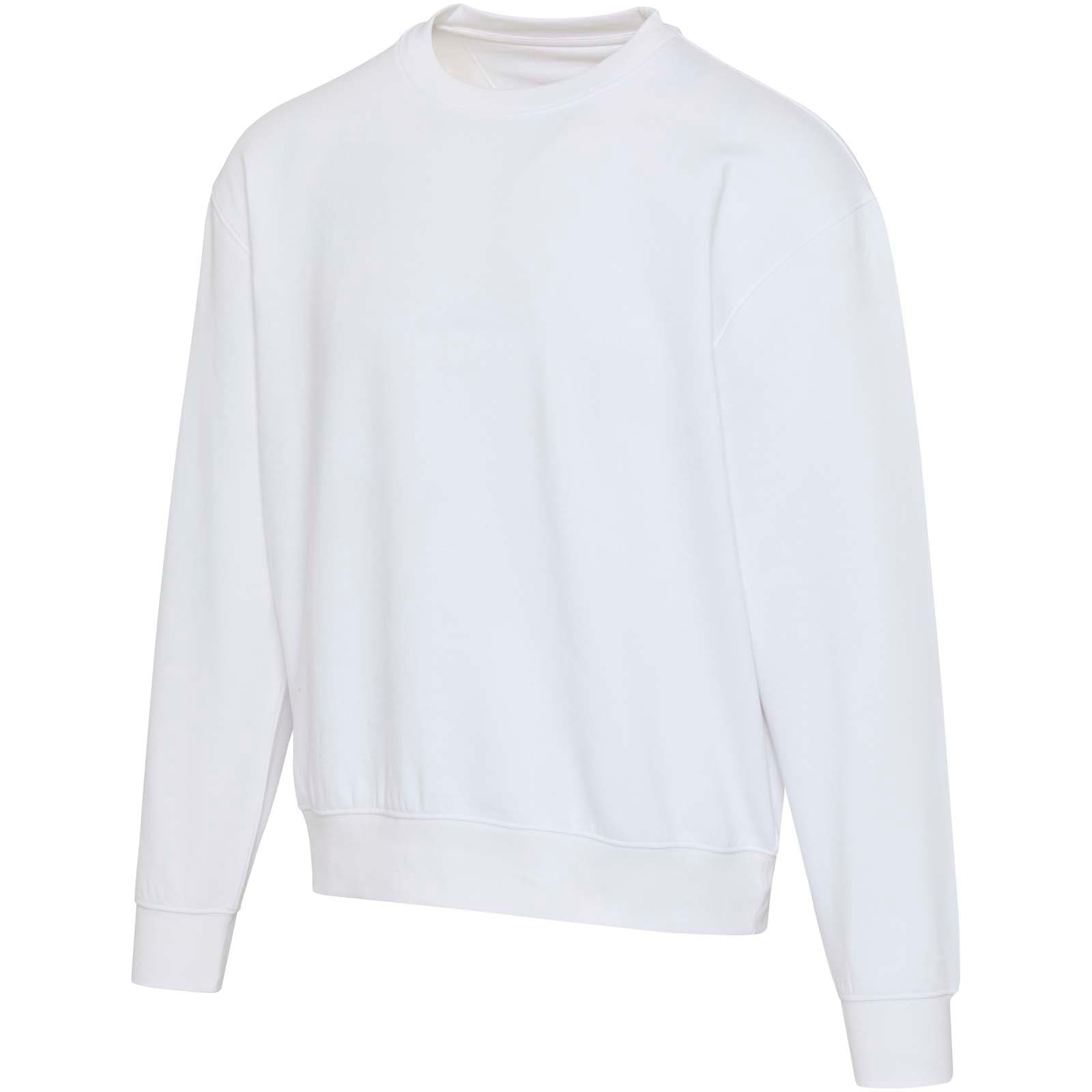 Boris 280 g/m2 OCS organisk oversized unisex collegegenser, Hvit