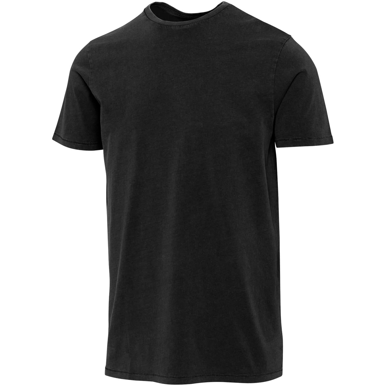Nanaimo 160 g/m2 kortermet vasket t-skjorte til herre, Solid svart
