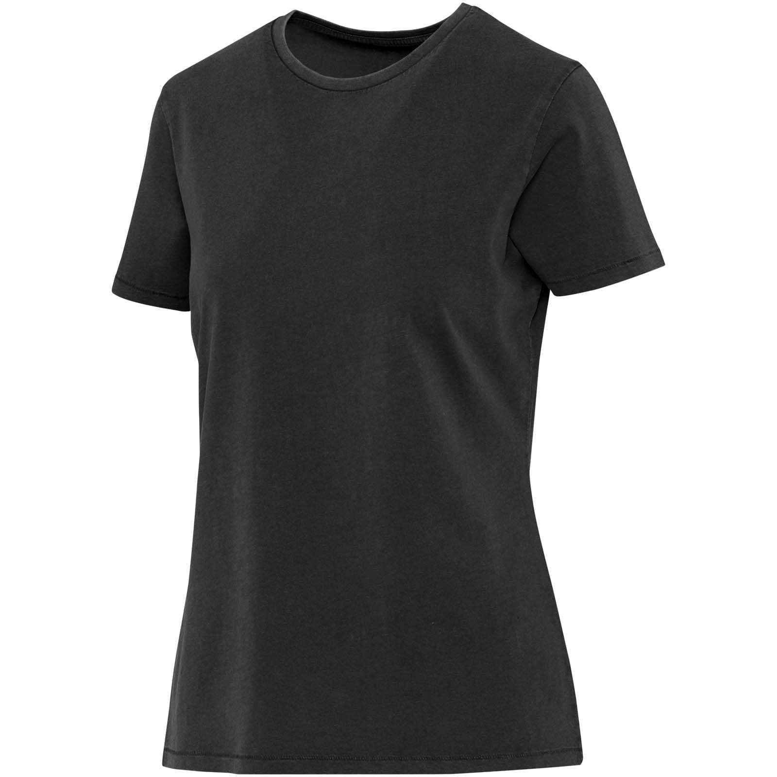 Nanaimo 160 g/m2 kortermet vasket t-skjorte til dame, Solid svart