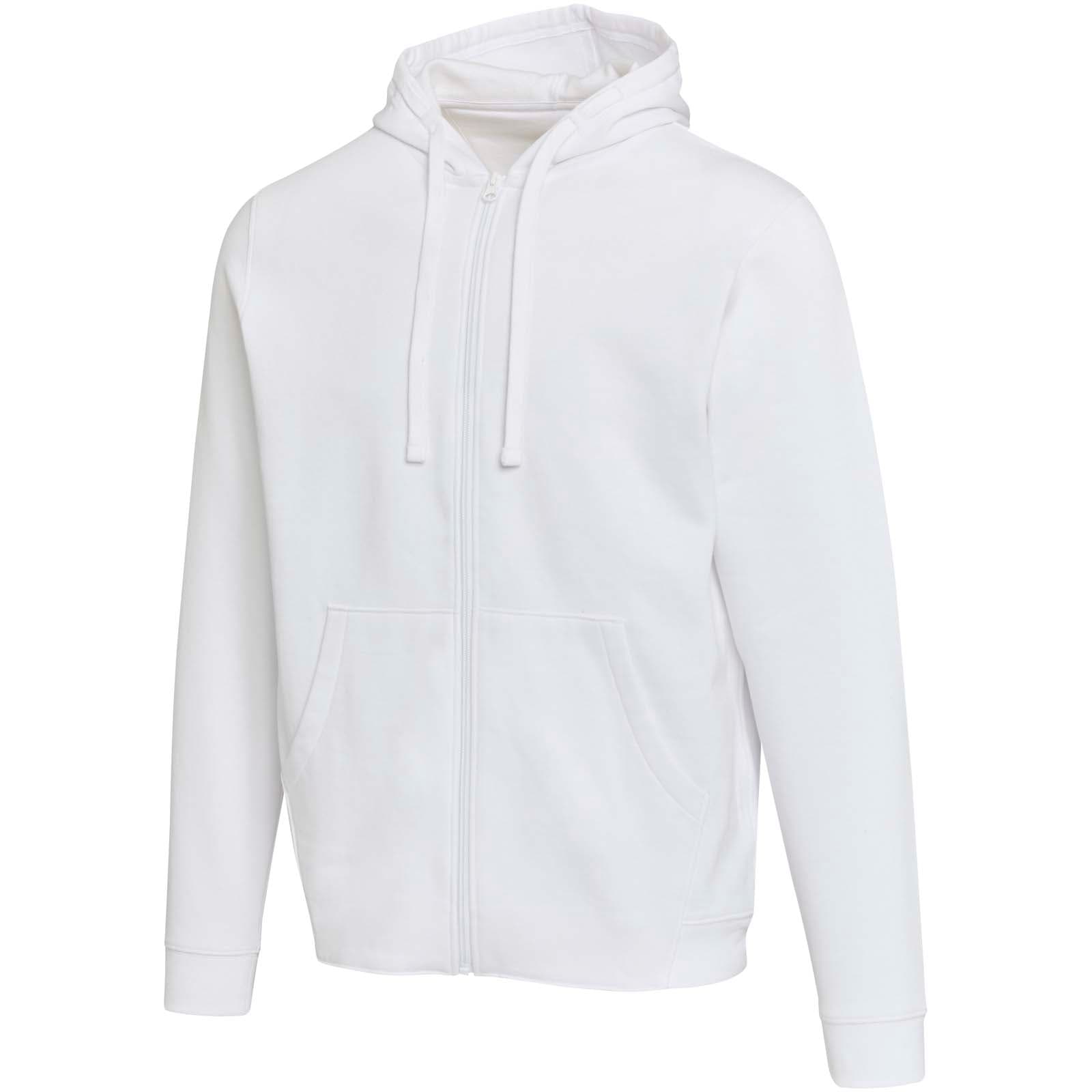 Jasper 280 g/m² OCS organisk resirkulert unisex hettegenser, Hvit