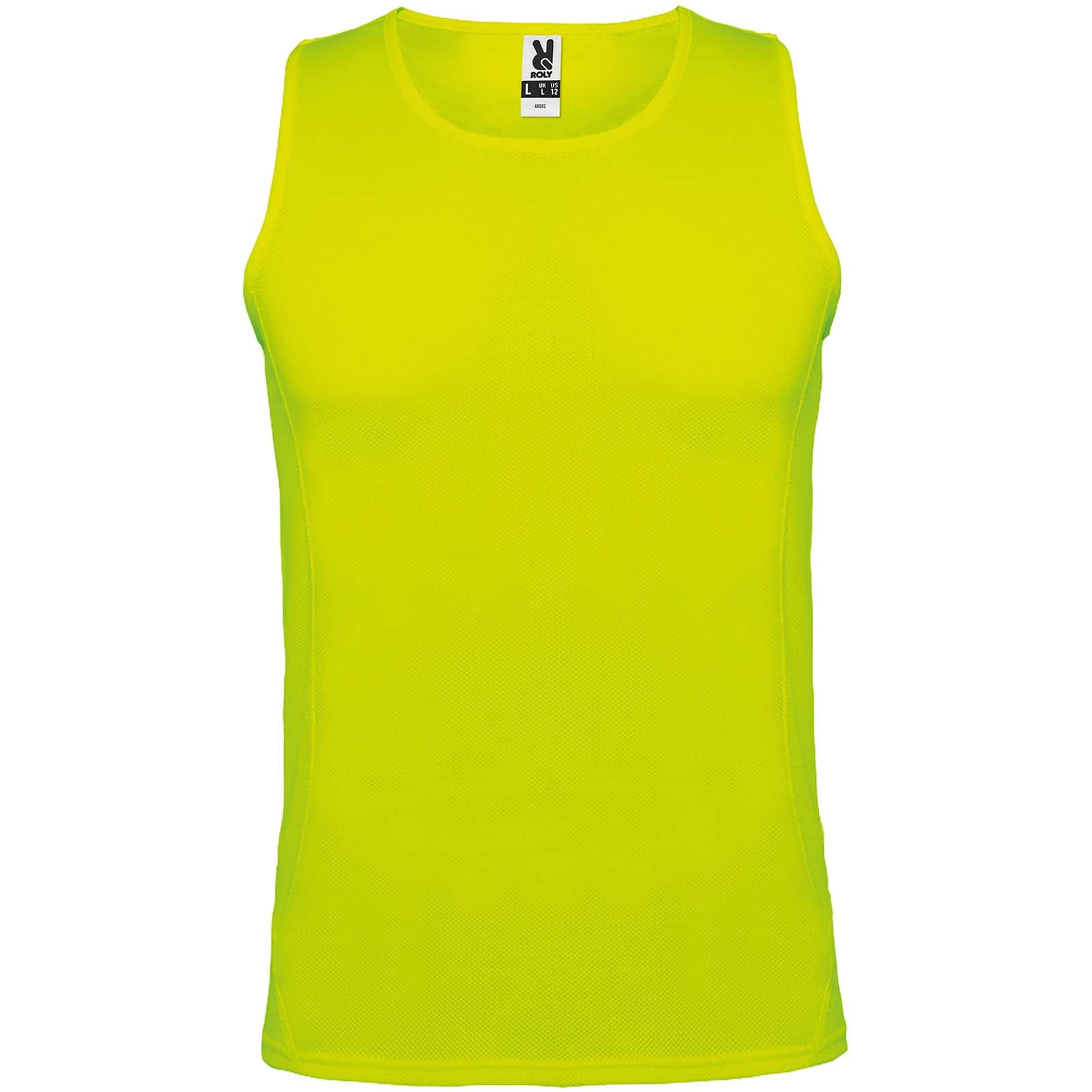 Andre 140 g/m² teknisk singlet for barn, Fluorgul
