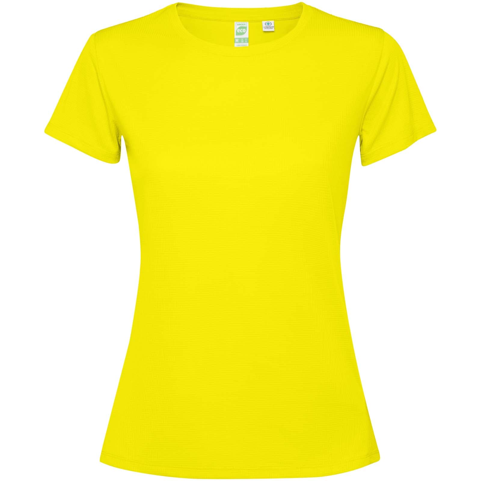 Estoril 125 g/m² korttermet t-skjorte for dame, Fluorgul