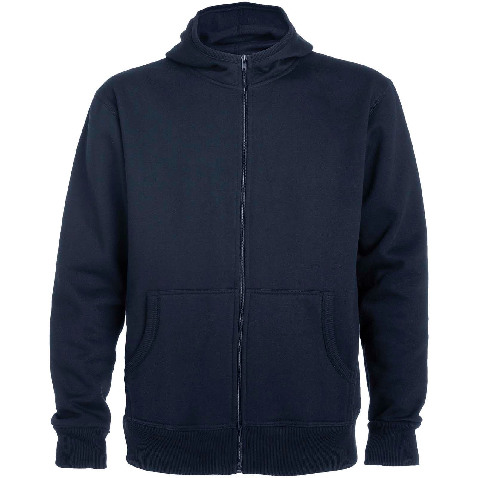 Montblanc 280 g/m² unisex hettegenser med full glidelås, Marineblå