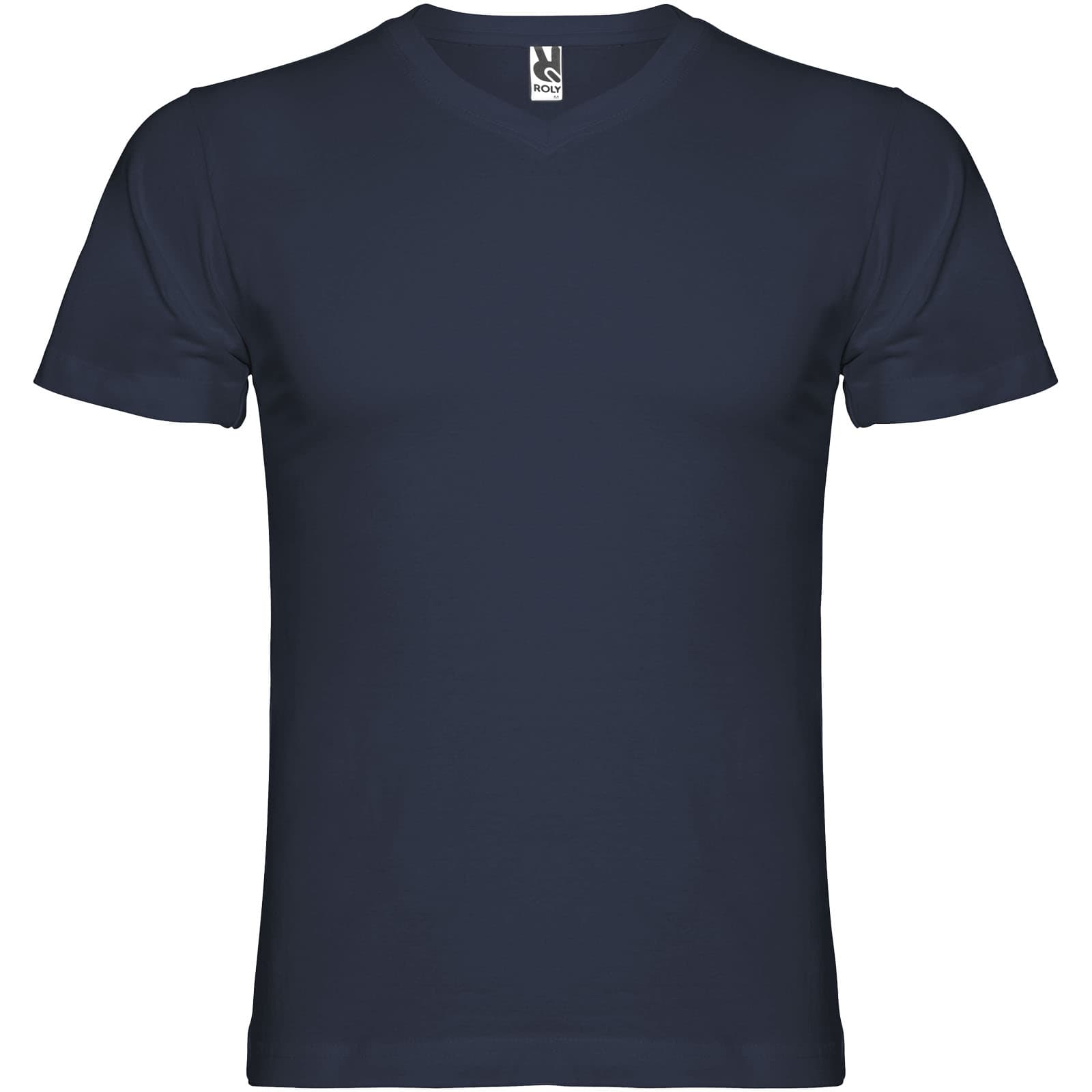 Samoyedo 155 g/m² kortermet t-skjorte med V-hals for herre, Marineblå