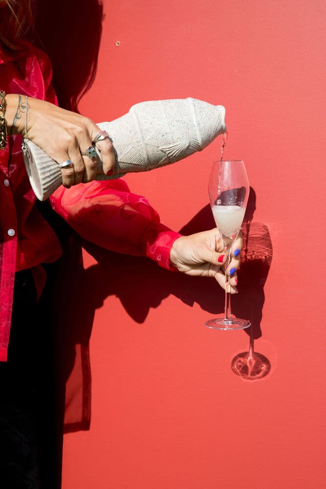 Champagneglass Bubbles, På modell 3