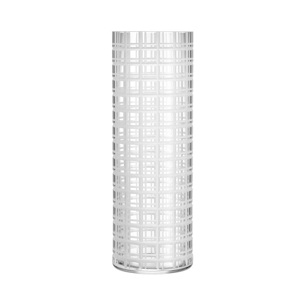 CUT IN NUMBER Vase H 330 mm med rutemønster, På modell 1