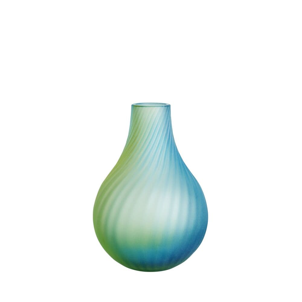 Iris vase blue/green frosted, EL AC-23, På modell 1