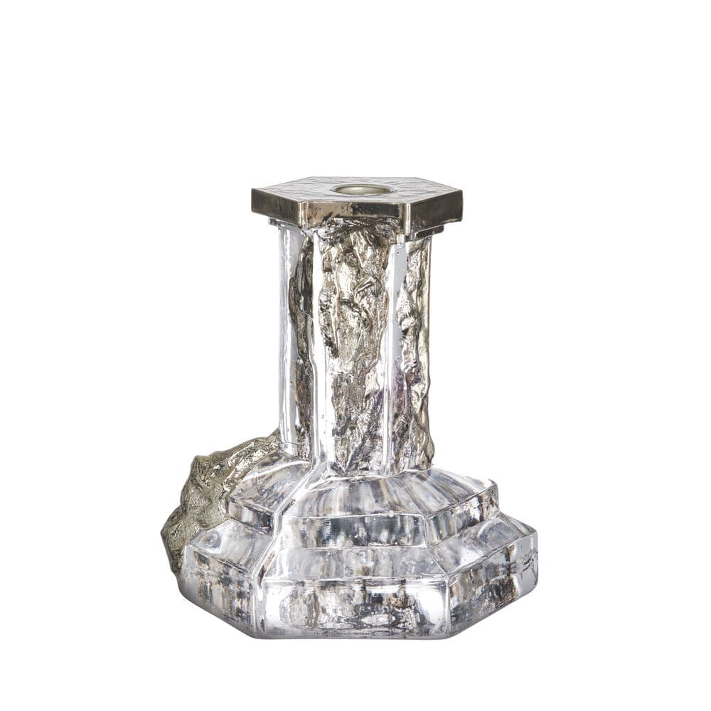 Rocky Baroque candlestick glossy glaze 175mm, På modell 3