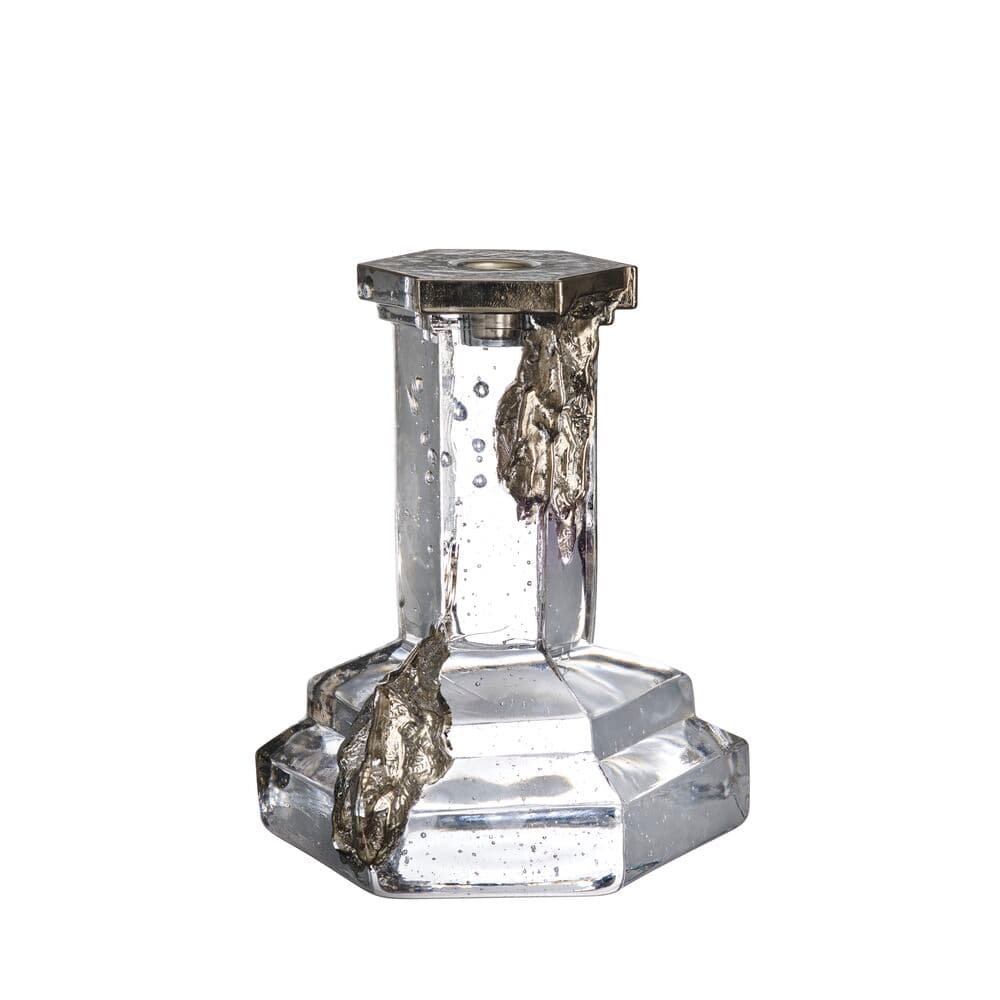 Rocky Baroque candlestick glossy glaze 175mm, På modell 2