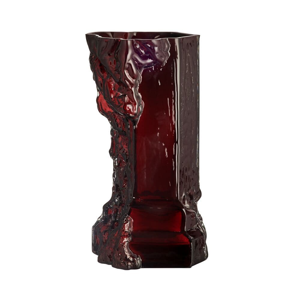 Rocky Baroque vase oxblood 350 mm, På modell 1