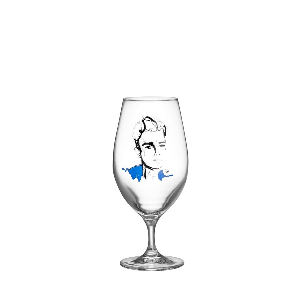 All about you Celebrate Him ølglass cornflower blue 40 cl 2-pk., På modell 1