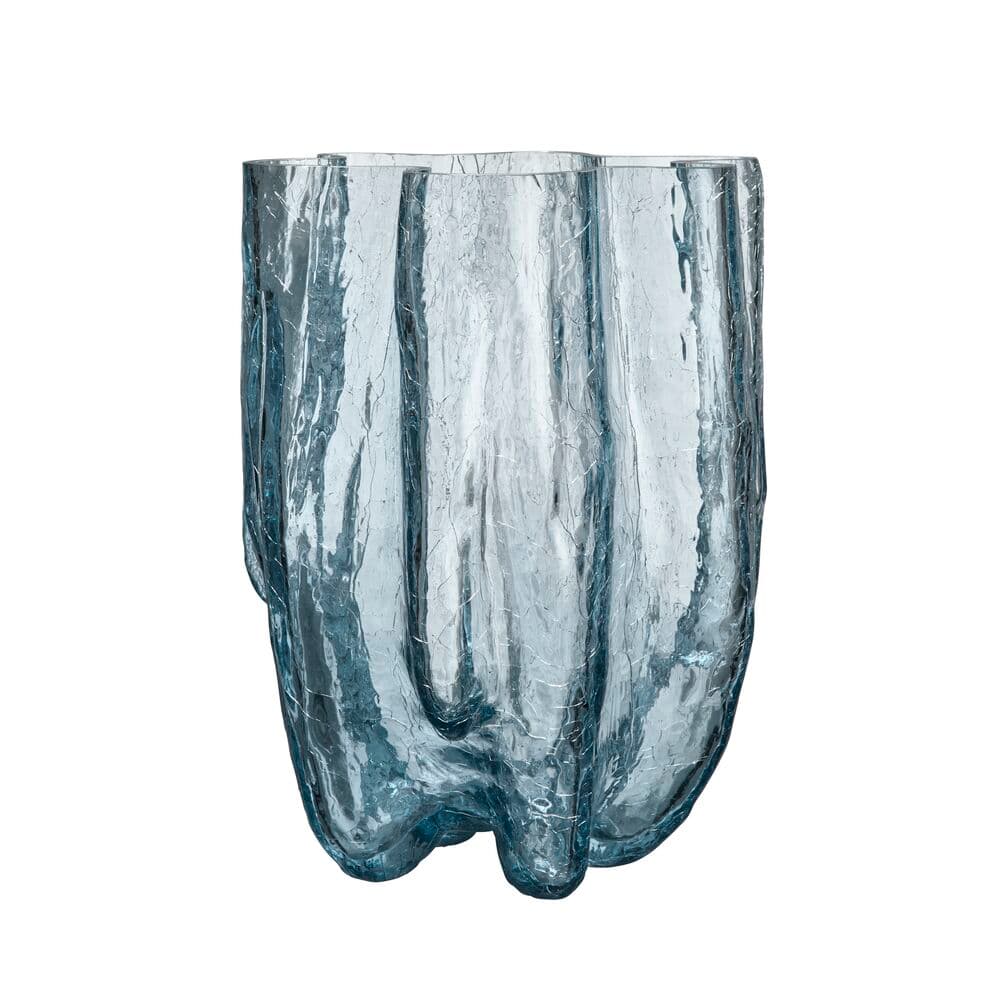 Crackle vase, sirkulert glass 370 mm, På modell 3
