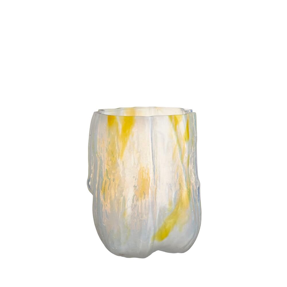 Crackle vase lemon sorbet 270 mm, På modell 1